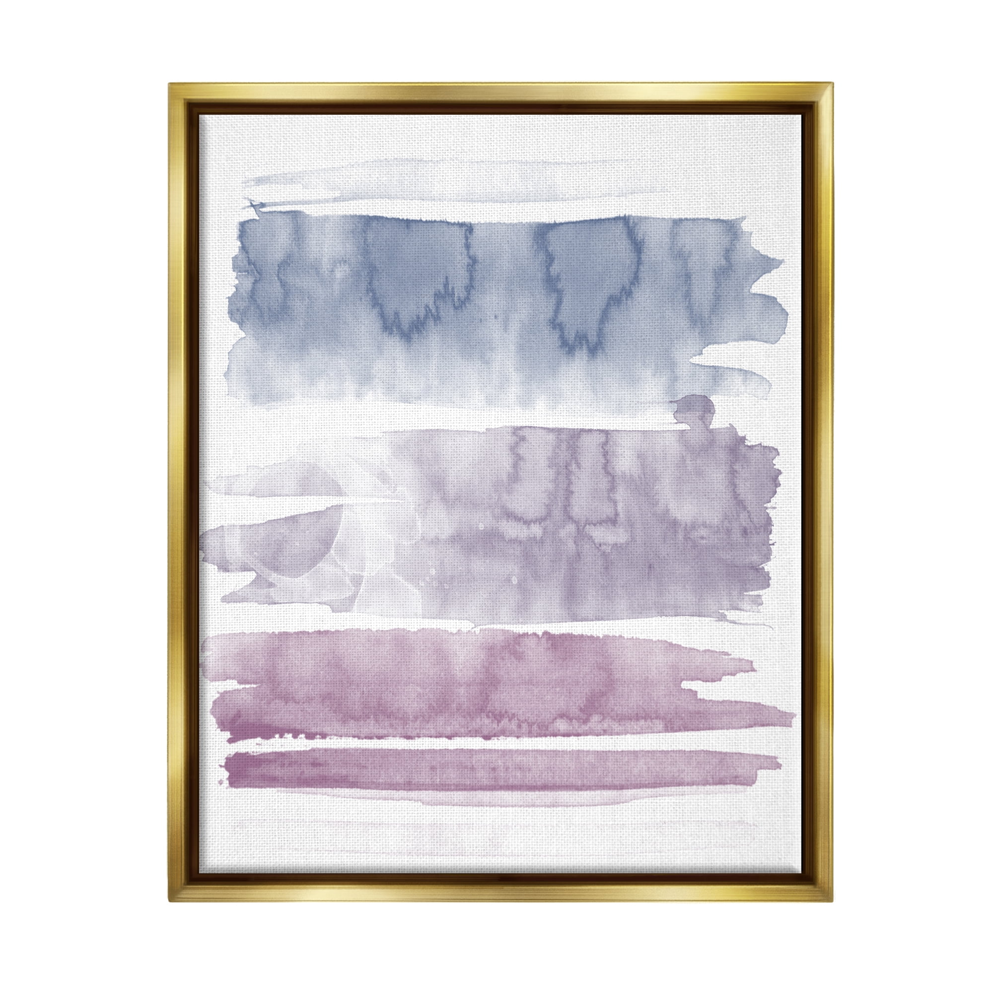 Stupell Industries Pastel Watercolor Splash Abstract Painting Gold Floater Framed Art Print Wall Art, 25 x 31