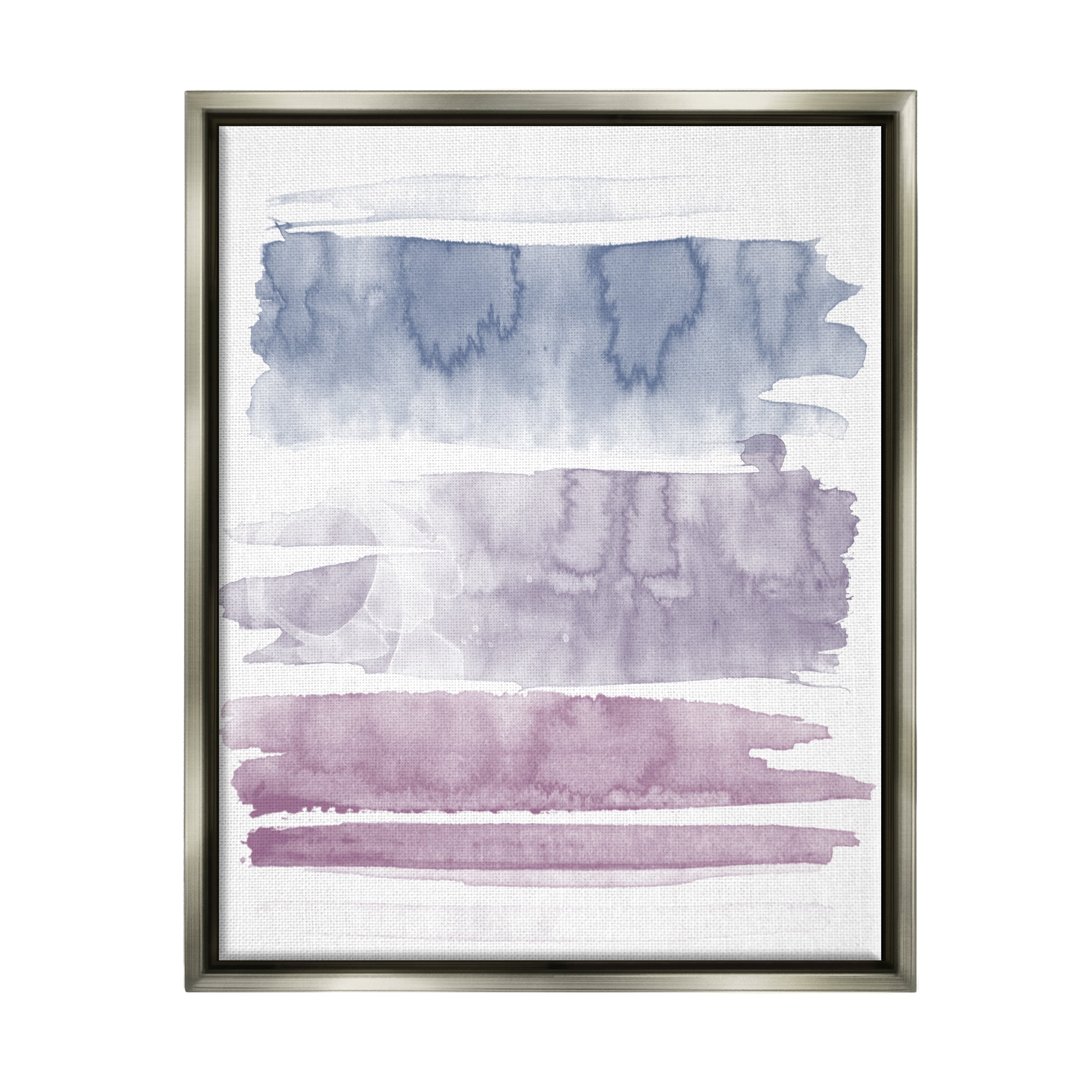 Stupell Industries Pastel Watercolor Splash Abstract Painting Gray Floater Framed Art Print Wall Art, 25 x 31