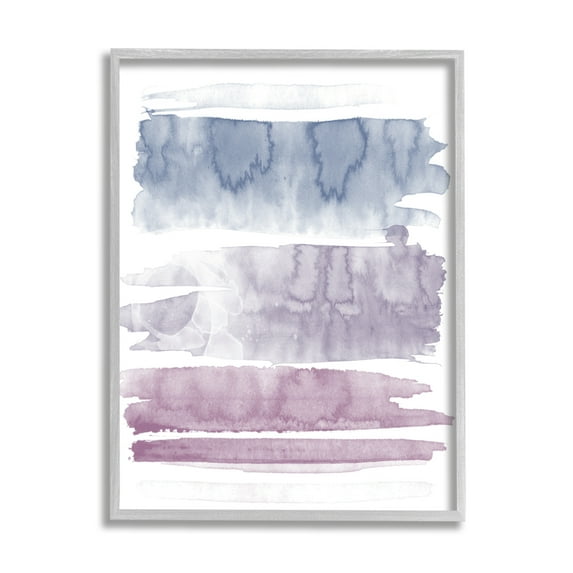 Stupell Industries Pastel Watercolor Splash Abstract Painting Gray Framed Art Print Wall Art, 24 x 30