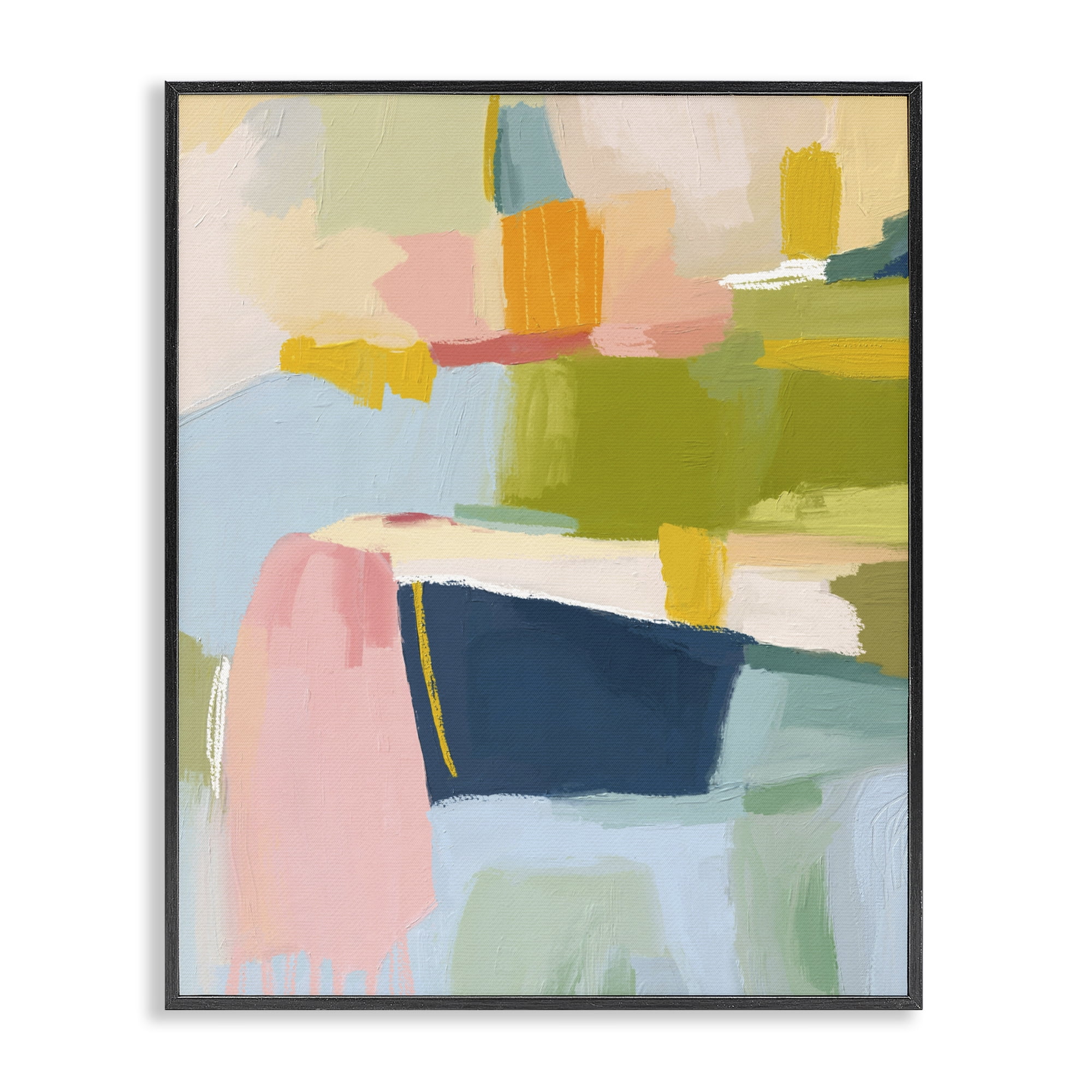 Stupell Industries Pastel Wonder Brushstrokes Black Framed Giclee Art, design by Lisa Nohren