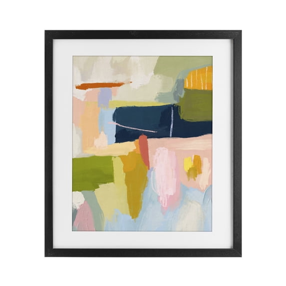 Stupell Industries Contemporary Pastel Wonder Smattering Black Framed Print Under Glass, 13 x 16, by Lisa Nohren