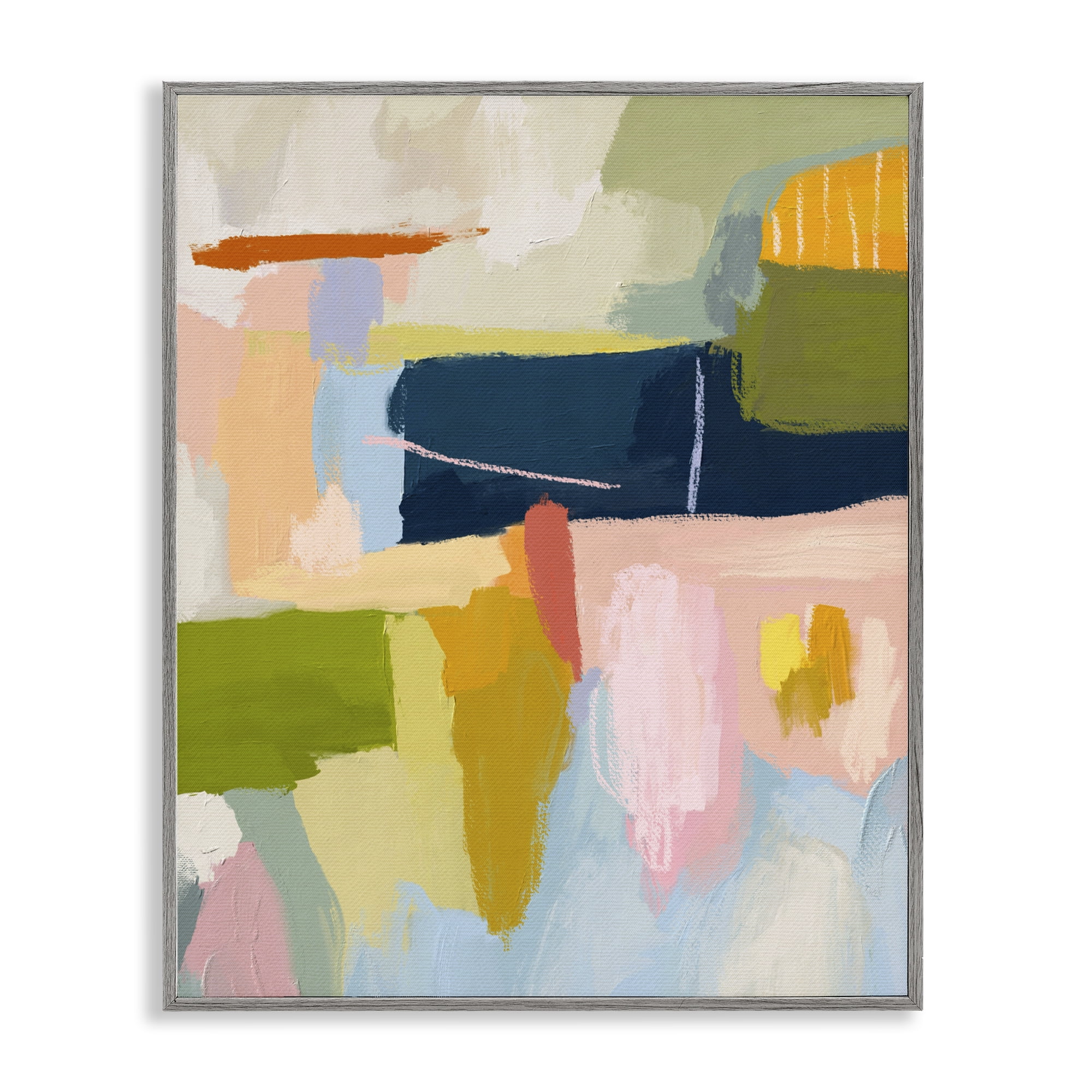 Stupell Industries Pastel Wonder Smattering Gray Framed Giclee Art, design by Lisa Nohren