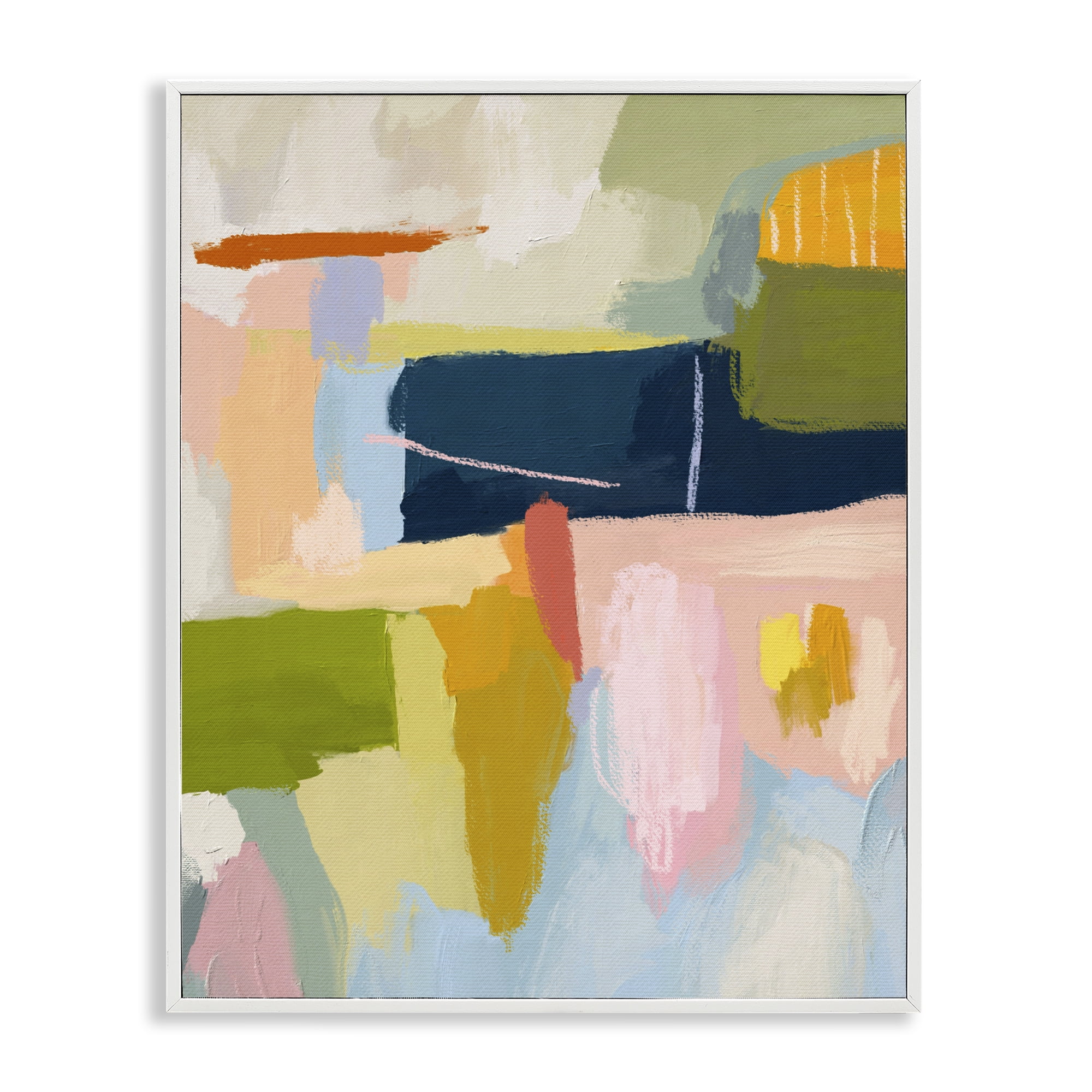Stupell Industries Pastel Wonder Smattering White Framed Giclee Art, design by Lisa Nohren