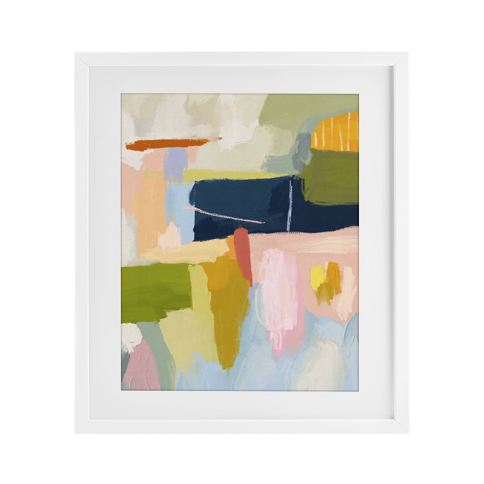 Stupell Industries Pastel Wonder Smattering White Framed Print Under Glass, design by Lisa Nohren
