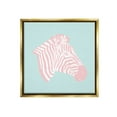 thumbnail image 1 of Stupell Industries Pastel Zebra Portrait Animals & Insects Painting Gold Floater Framed Canvas Art Print Wall Art, 25 x 25, 1 of 10