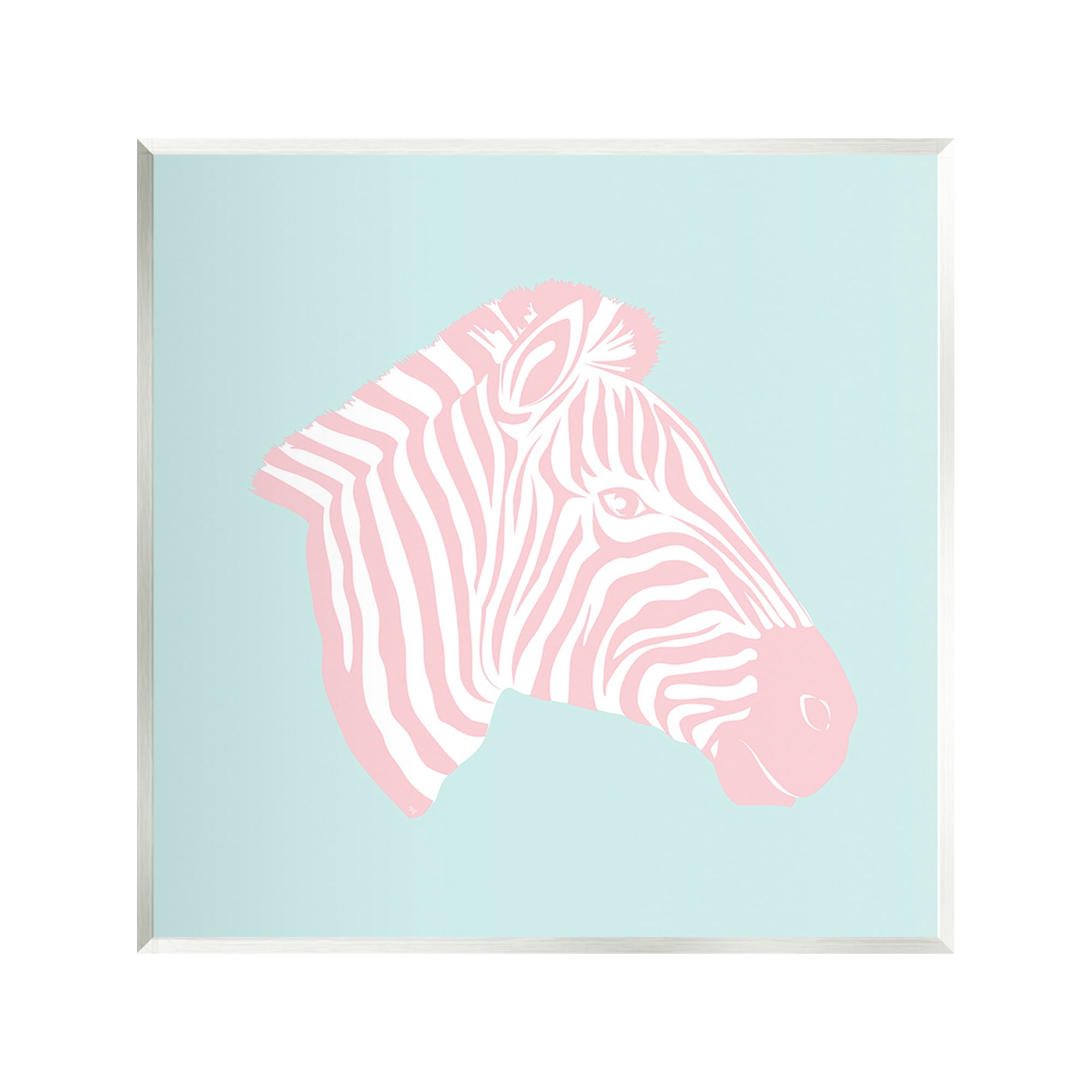 Stupell Industries Pastel Zebra Portrait Animals & Insects Painting Unframed Art Print Wall Art, 12 x 12