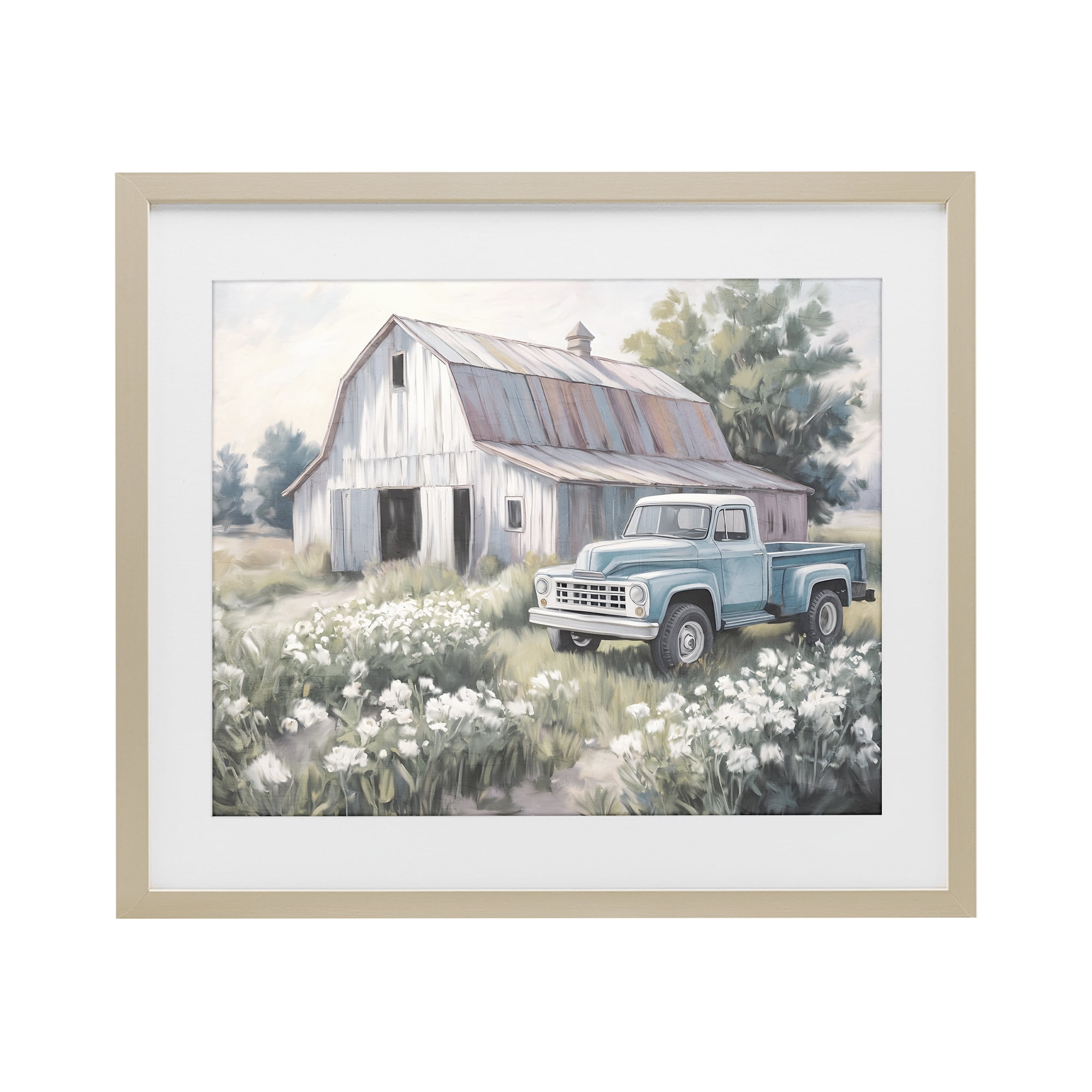 Stupell Industries Pastoral Farm Dreams Birch Framed Print Under Glass, design by Kim Allen