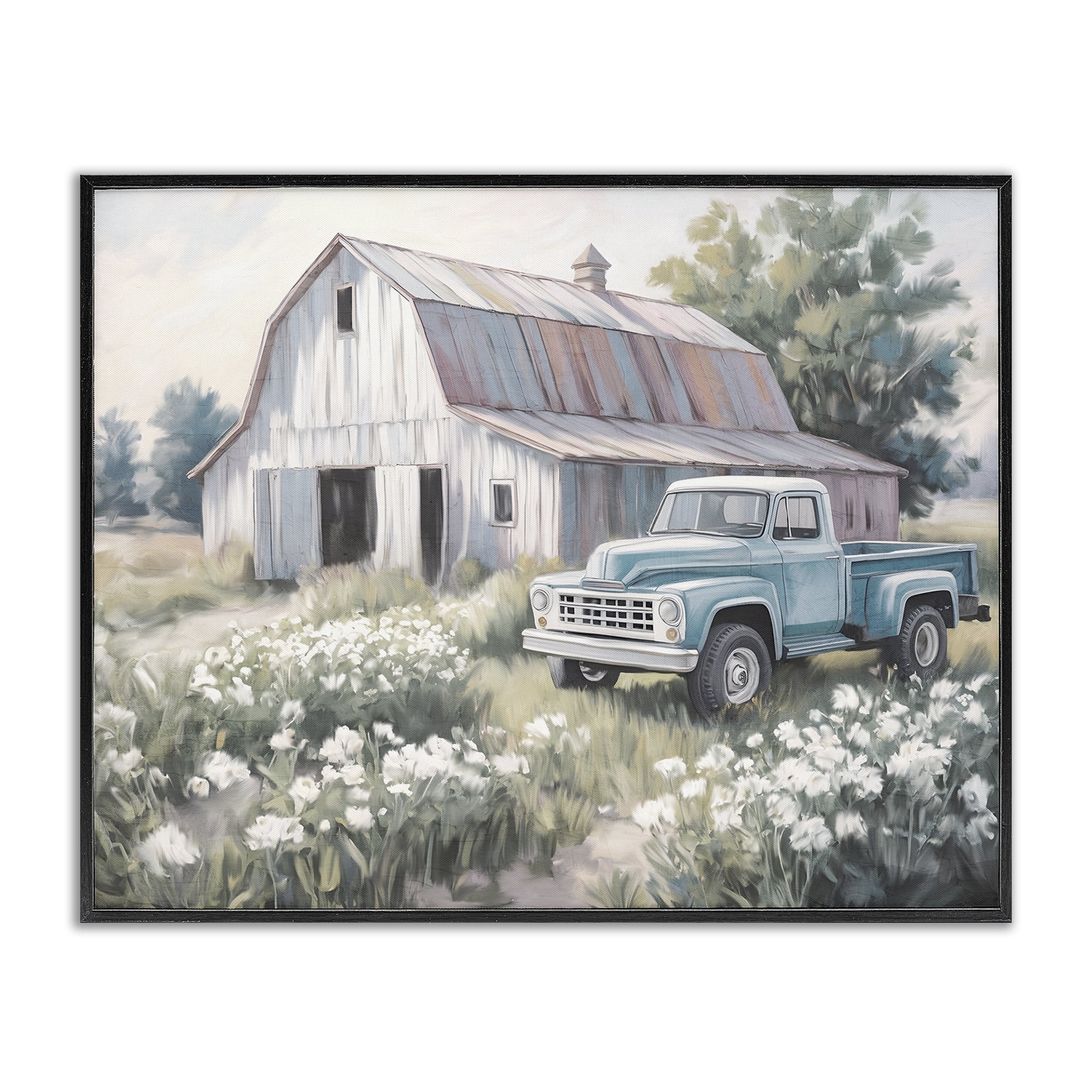 Stupell Industries Pastoral Farm Dreams Black Framed Giclee Art, design by Kim Allen