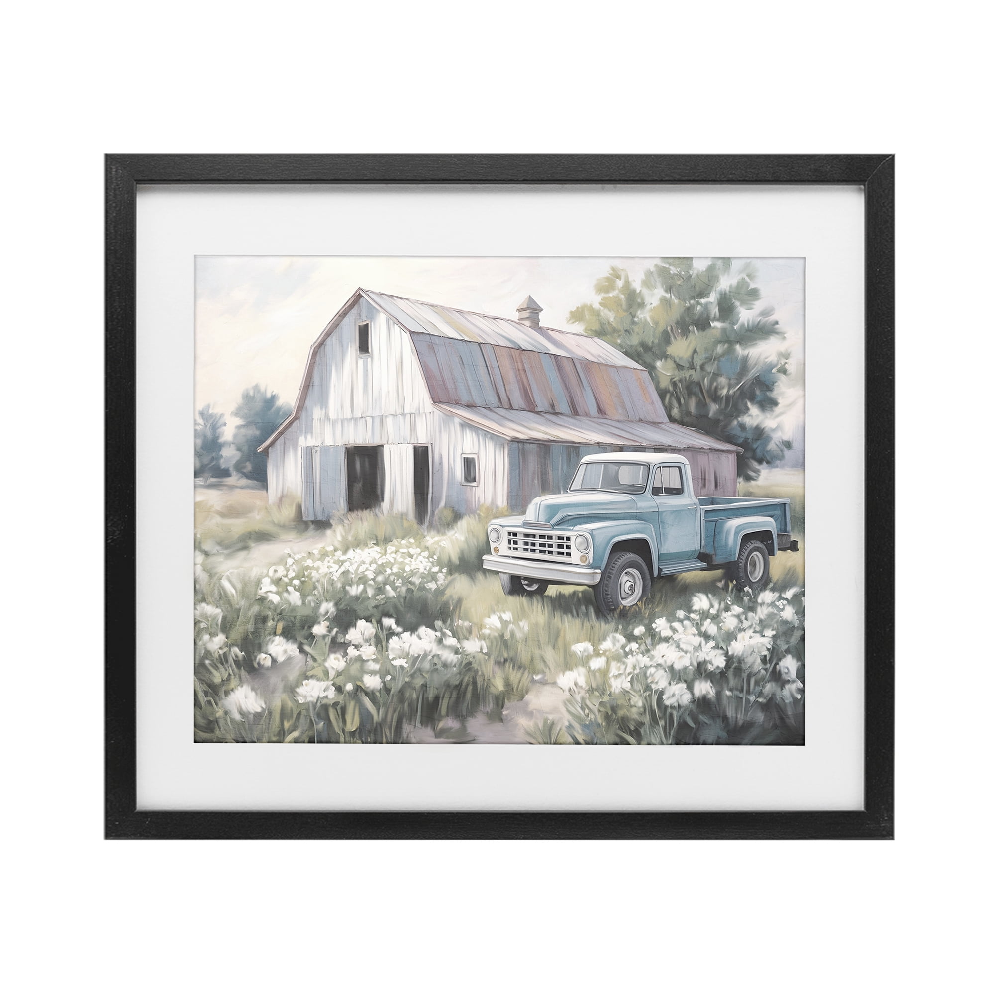 Stupell Industries Pastoral Farm Dreams Black Framed Print Under Glass, design by Kim Allen