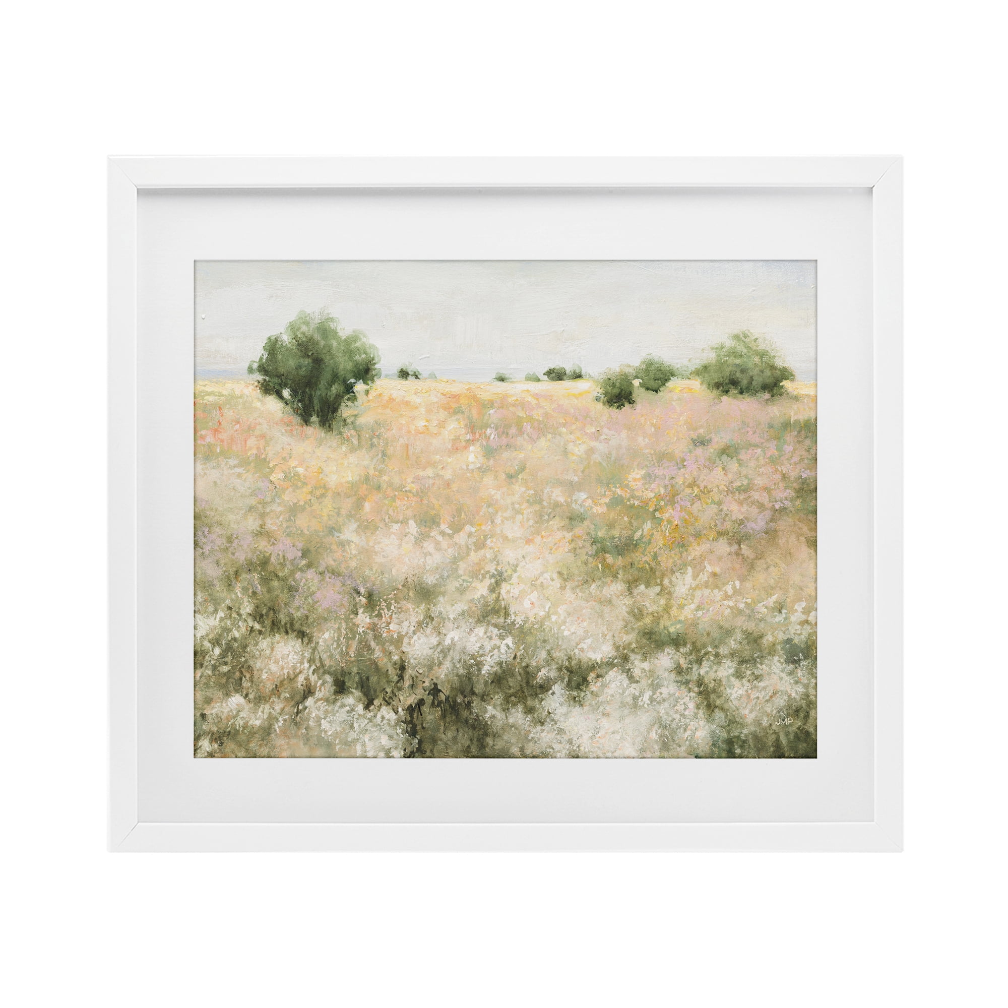Stupell Industries Pastoral Freedom Field White Framed Print Under Glass, design by Julia Purinton