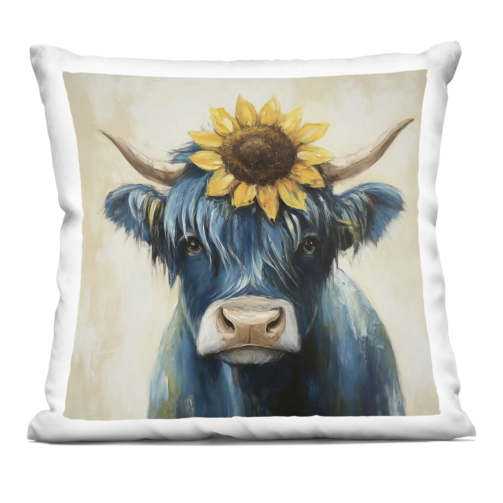 Stupell Industries Pastoral Sunflower Highland Decorative Printed Throw Pillow, design by Tina LeCour