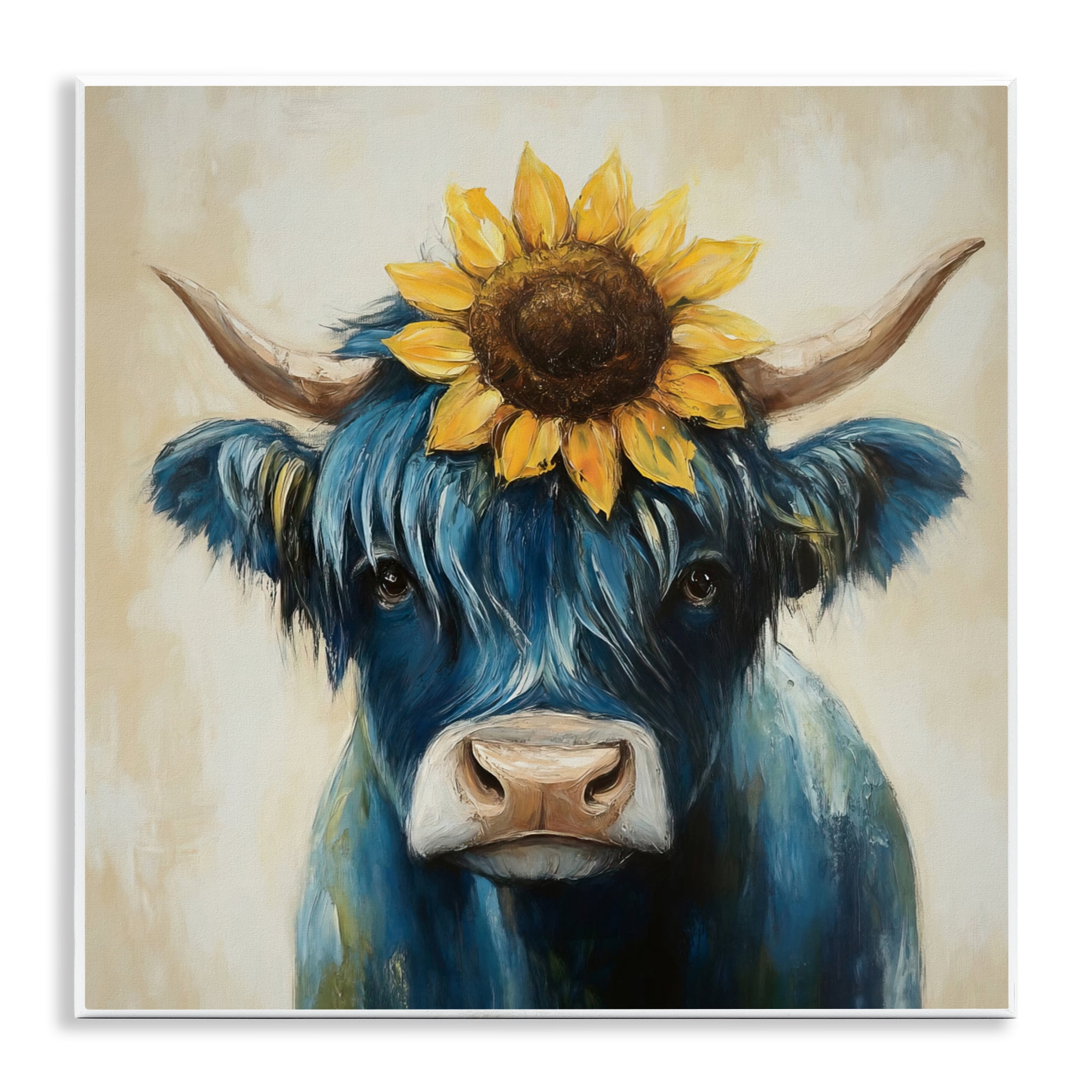 Stupell Industries Pastoral Sunflower Highland Wall Plaque Art, design by Tina LeCour