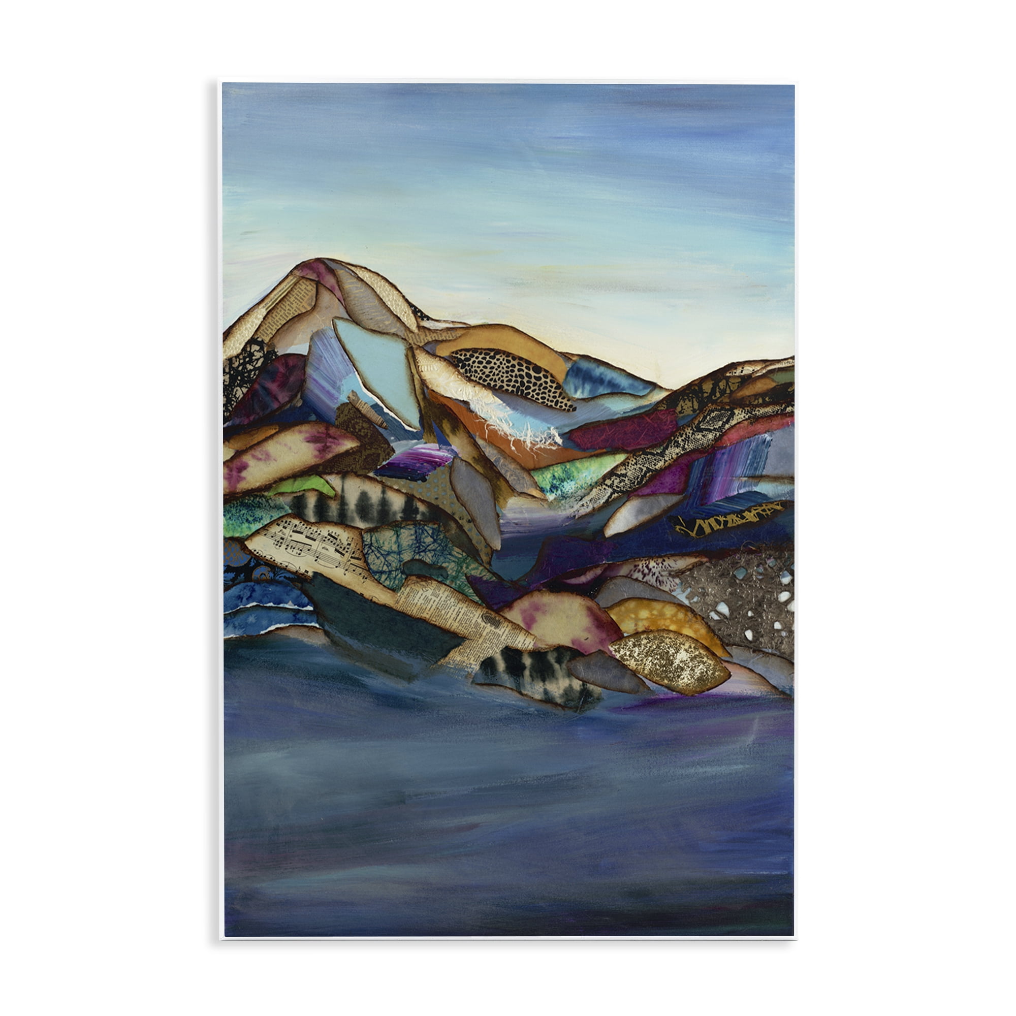 Stupell Industries Patchwork Collaged Mountains Wall Plaque Art, design by Van Horne-Borcherding