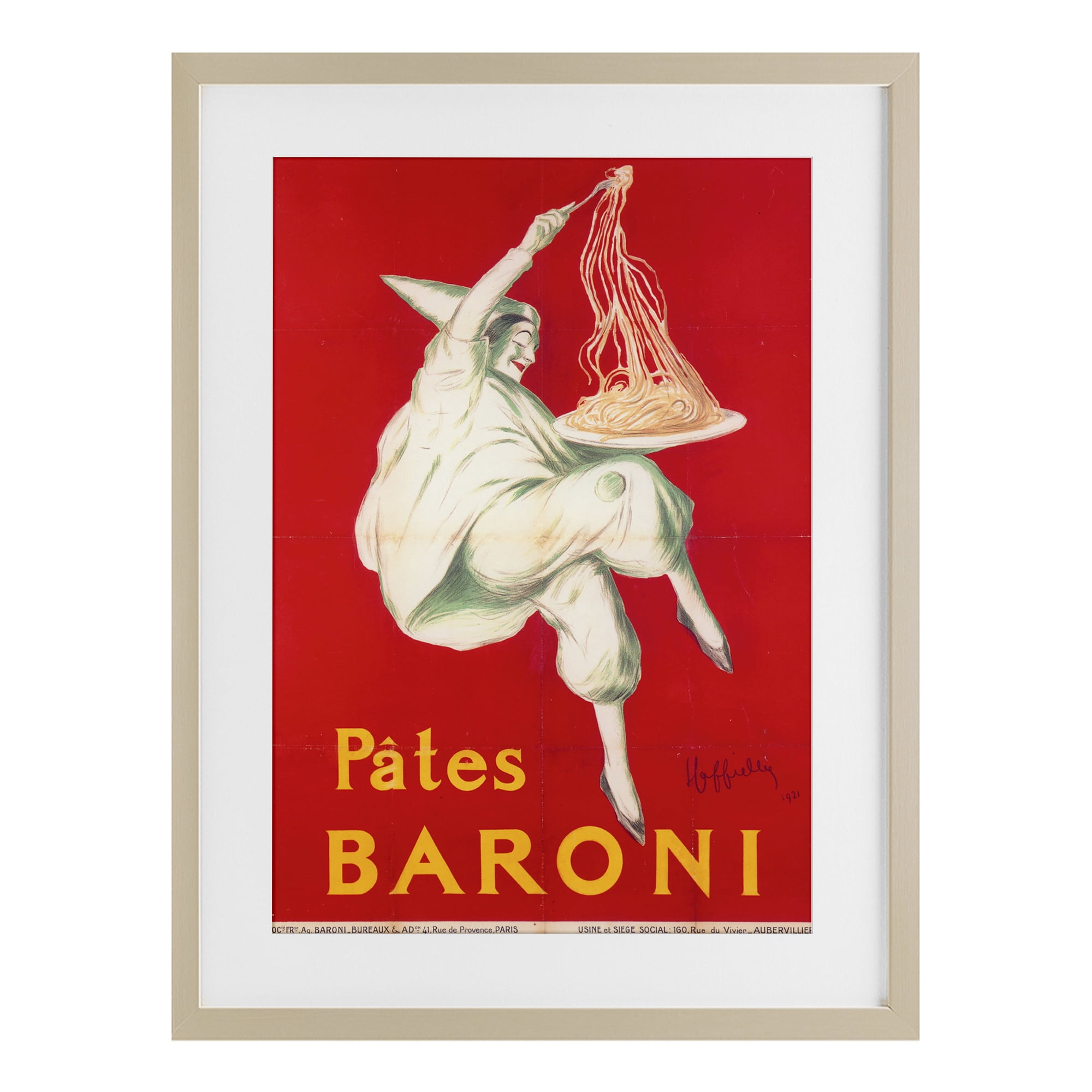 Stupell Industries Pates Baroni Advertisement Birch Framed Print Under Glass, design by Vintage Hustle