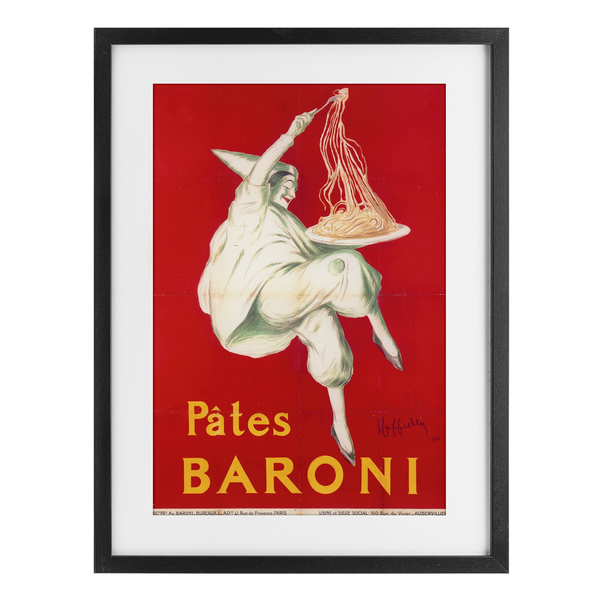 Stupell Industries Pates Baroni Advertisement Black Framed Print Under Glass, design by Vintage Hustle
