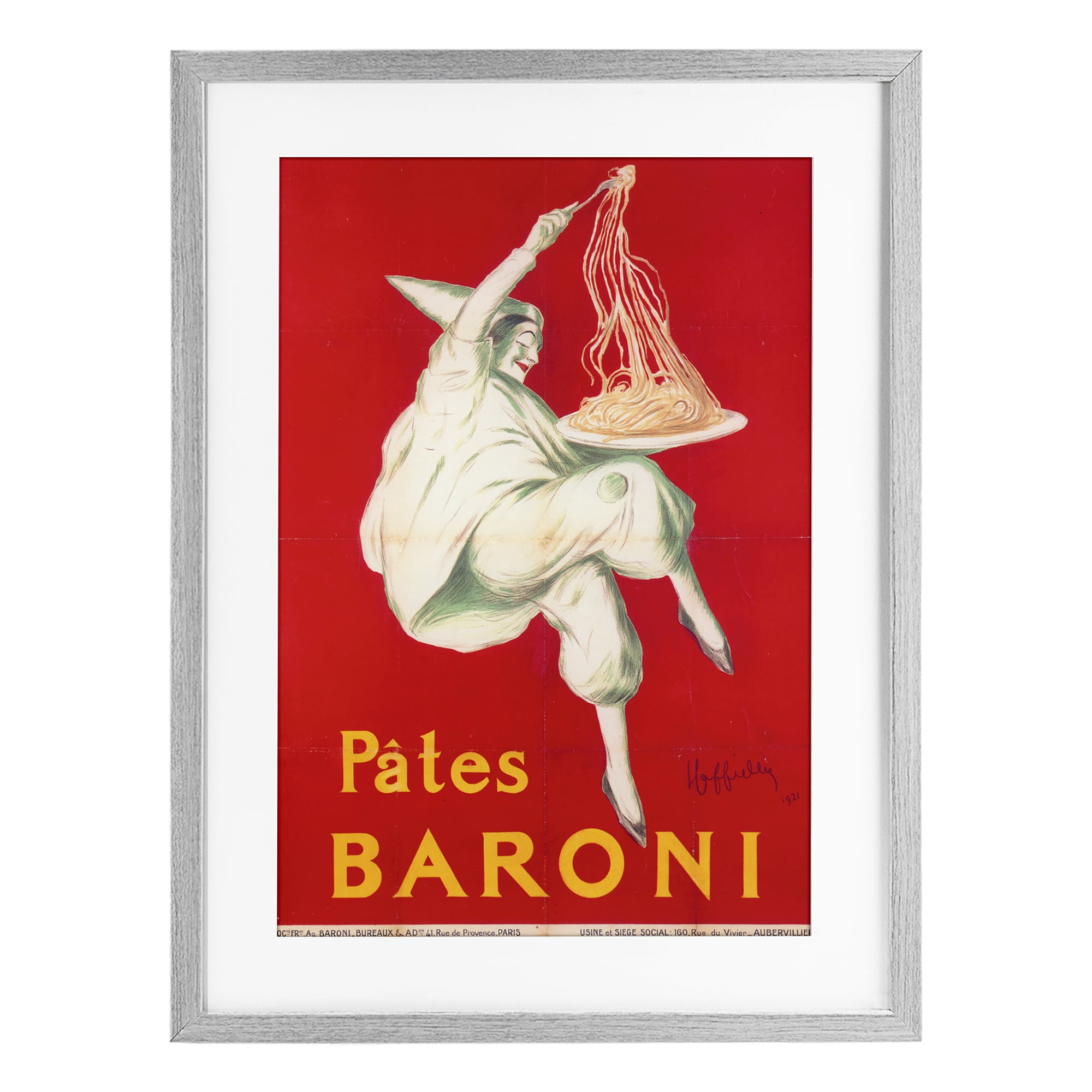 Stupell Industries Pates Baroni Advertisement Gray Framed Print Under Glass, design by Vintage Hustle