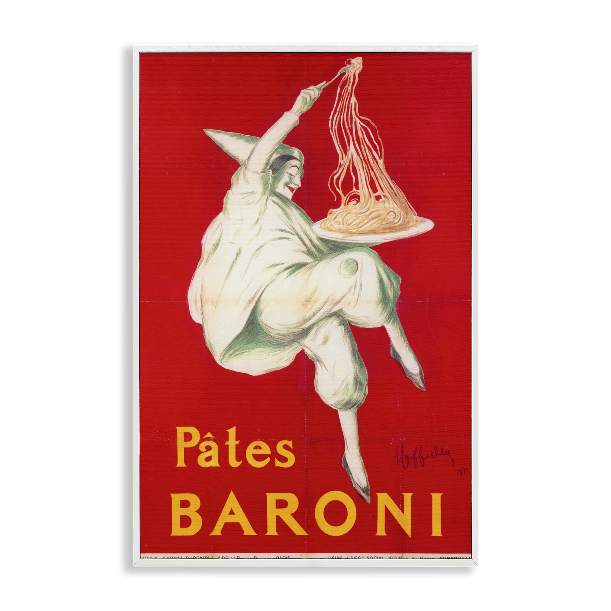 Stupell Industries Pates Baroni Advertisement White Framed Giclee Art, design by Vintage Hustle