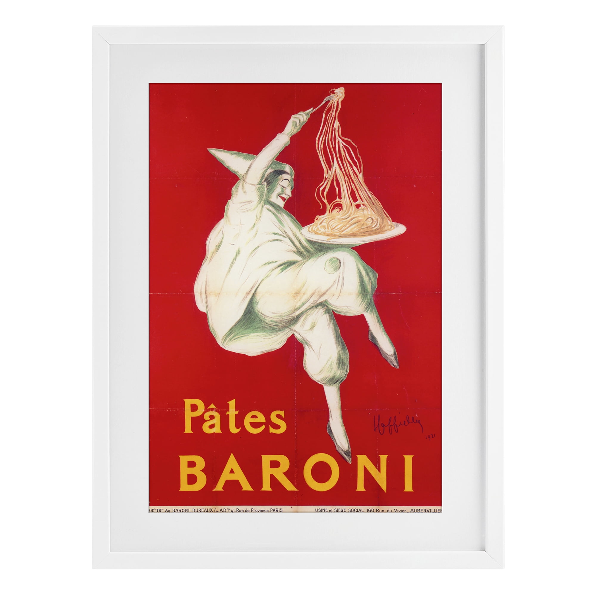 Stupell Industries Pates Baroni Advertisement White Framed Print Under Glass, design by Vintage Hustle