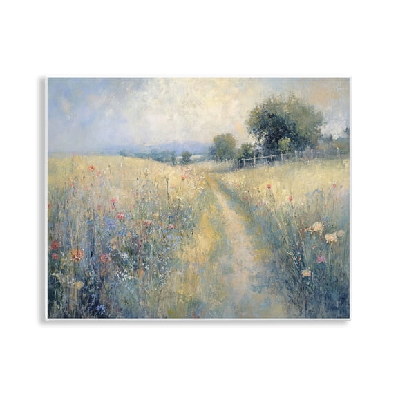 Stupell Industries Path Through Wildflower Field Wall Plaque Art design by LSR Creative Studio, 11 x 14