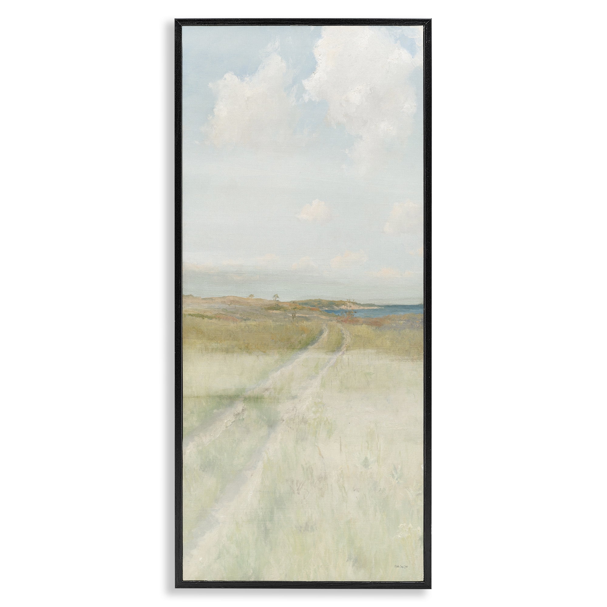 Stupell Industries Path To Beach Landscape Painting Black Framed Art ...