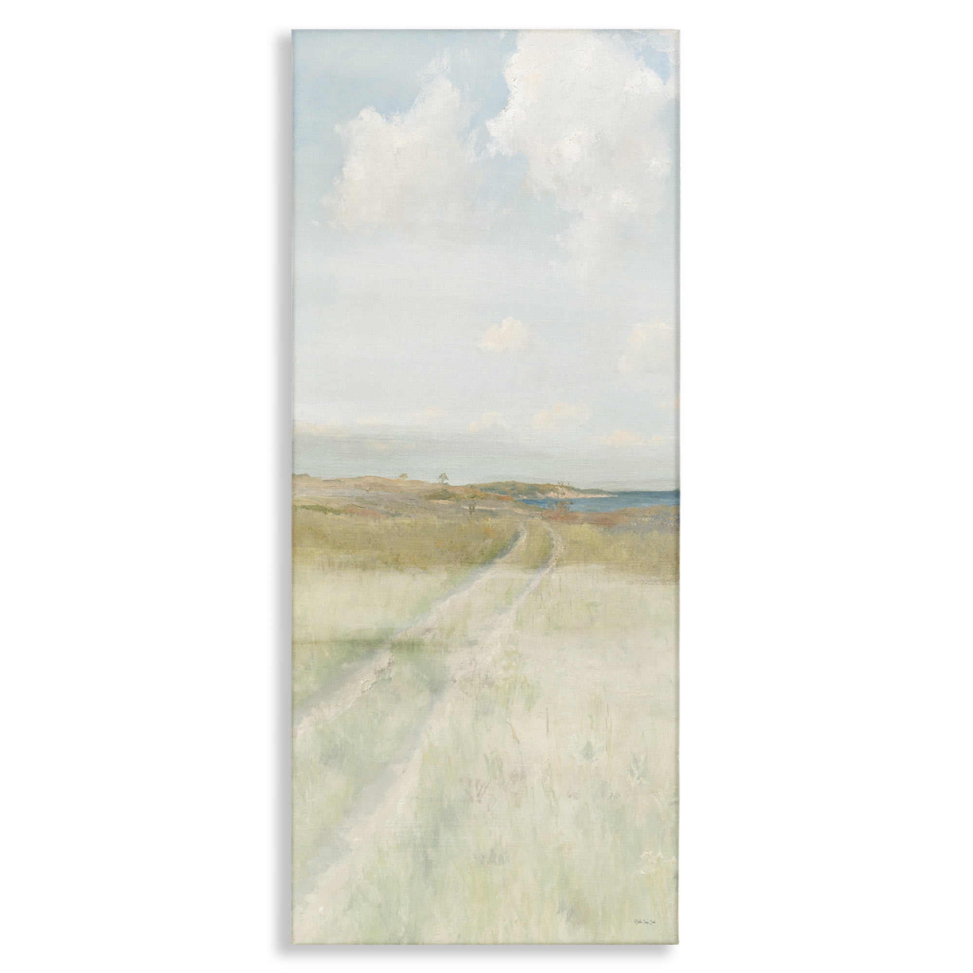 Stupell Industries Path To Beach Landscape Painting Gallery Wrapped Canvas Art Print Wall Art, 20 x 48