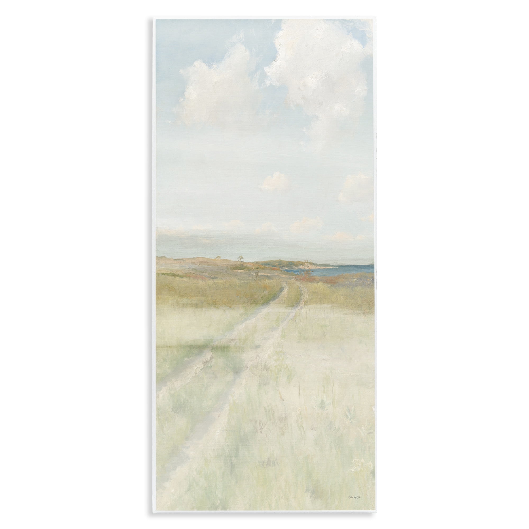 Stupell Industries Path To Beach Landscape Painting Unframed Art Print Wall Art, 7 x 17