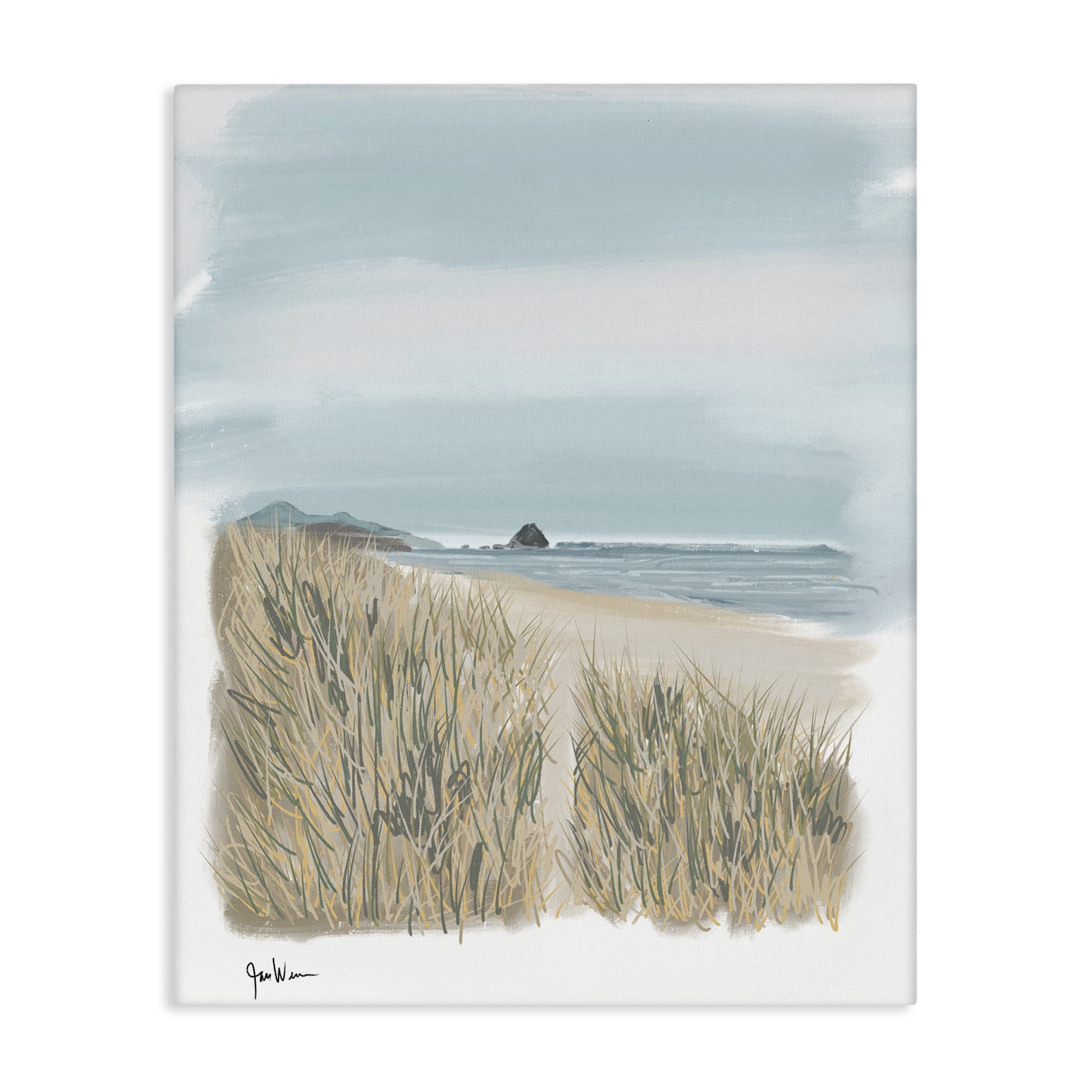 Stupell Industries Path To Calm Beach Landscape & Nature Painting Wrapped Canvas Art Print Wall Art, 30 x 40