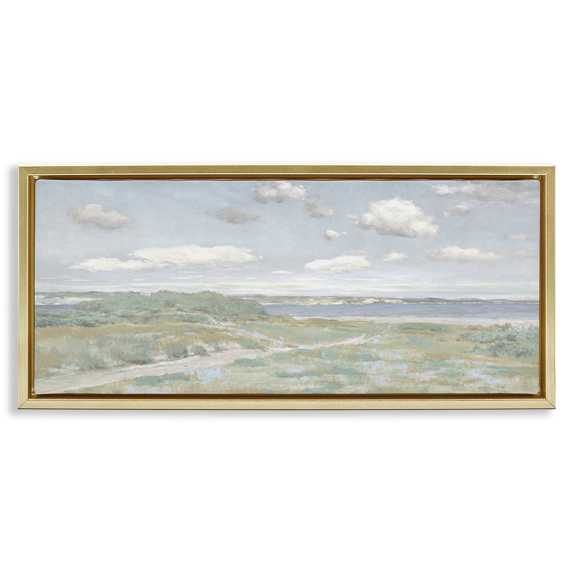 Stupell Industries Path To The Water Gold Framed Floater Canvas Wall Art, design by Christy McKee