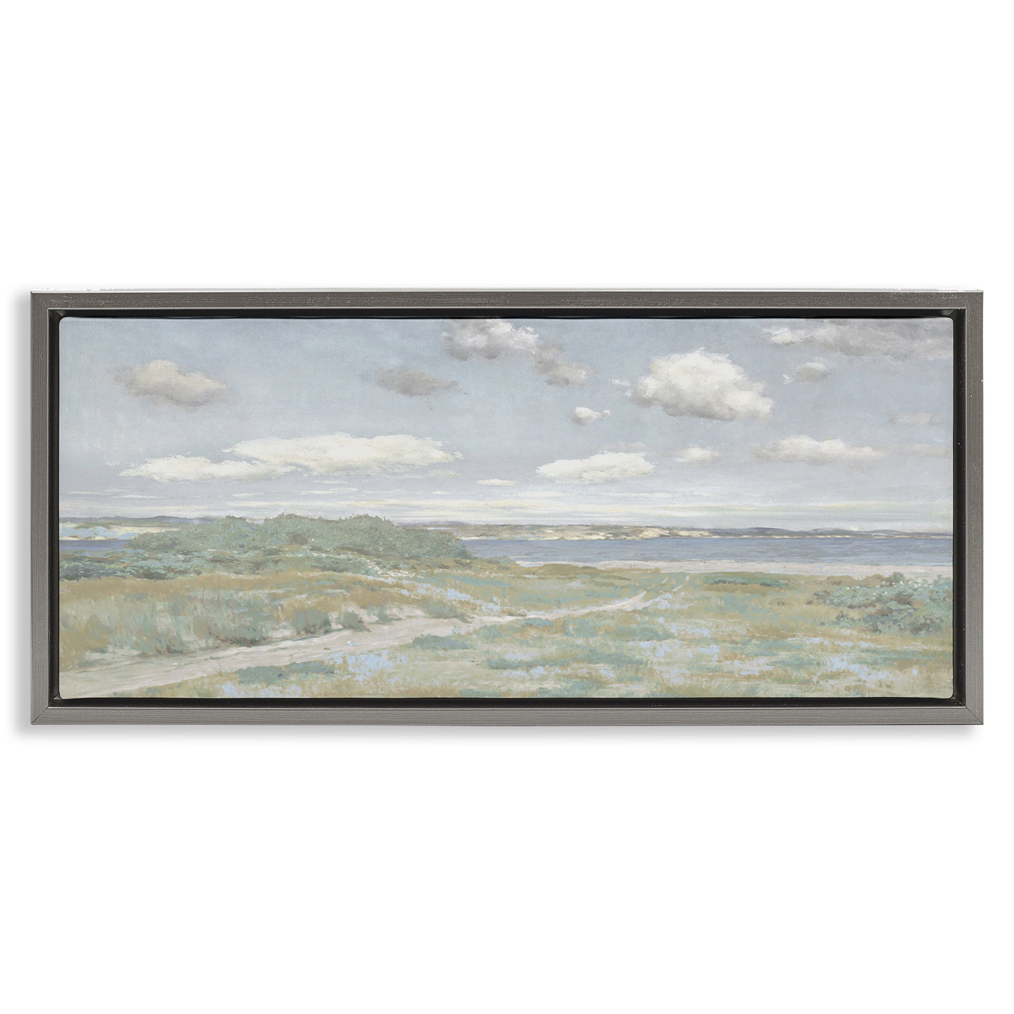 Stupell Industries Path To The Water Gray Framed Floater Canvas Wall Art, design by Christy McKee