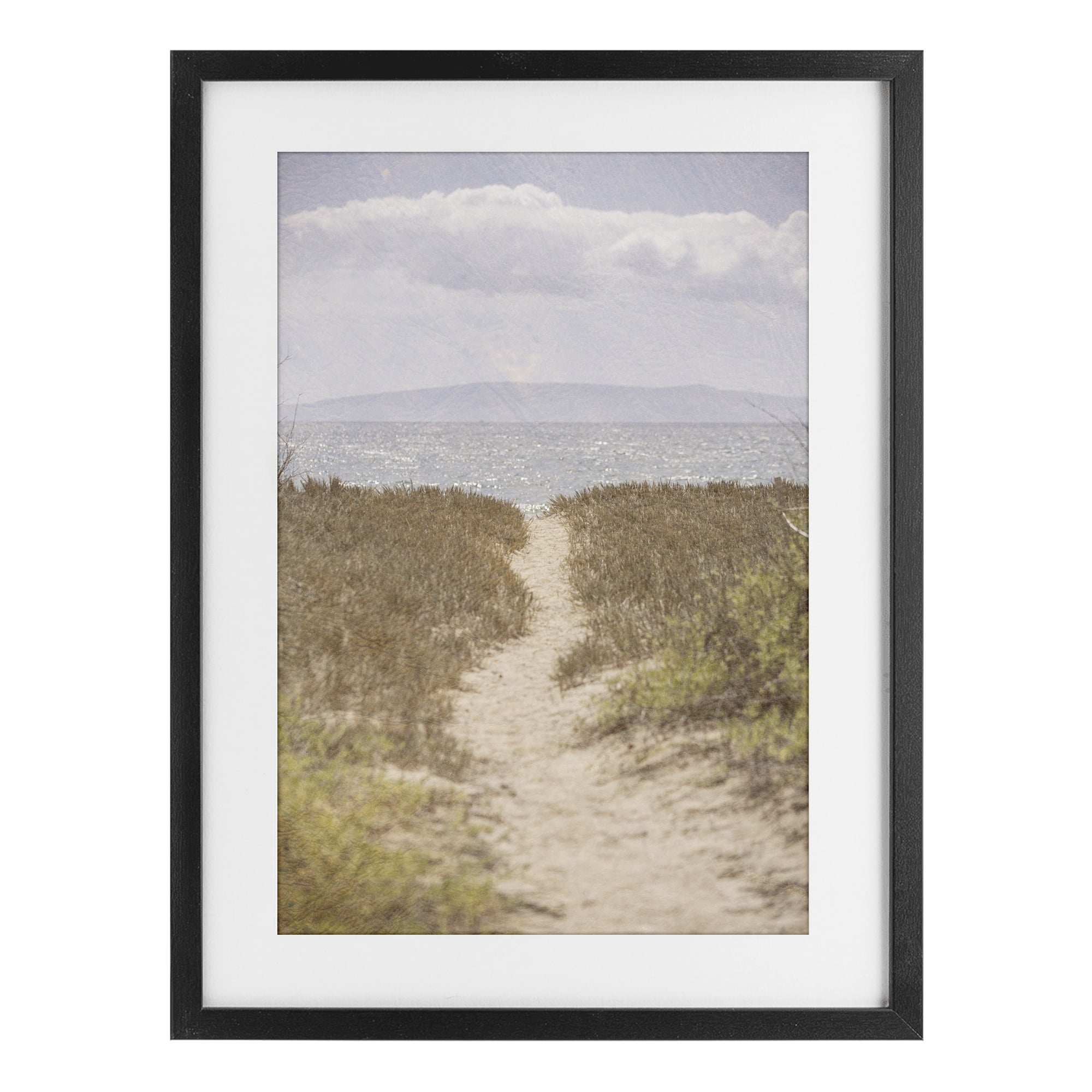 Stupell Industries Path to Misty Ocean Black Framed Print Under Glass, design by Aaron Matheson