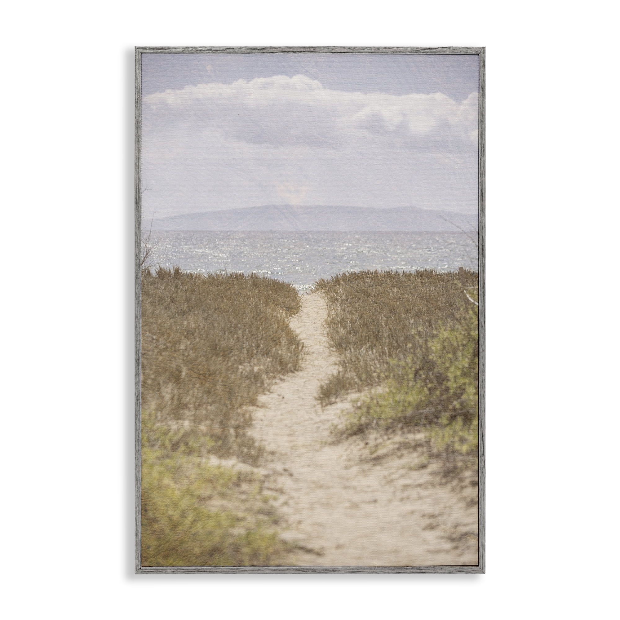 Stupell Industries Path to Misty Ocean Gray Framed Giclee Art, design by Aaron Matheson