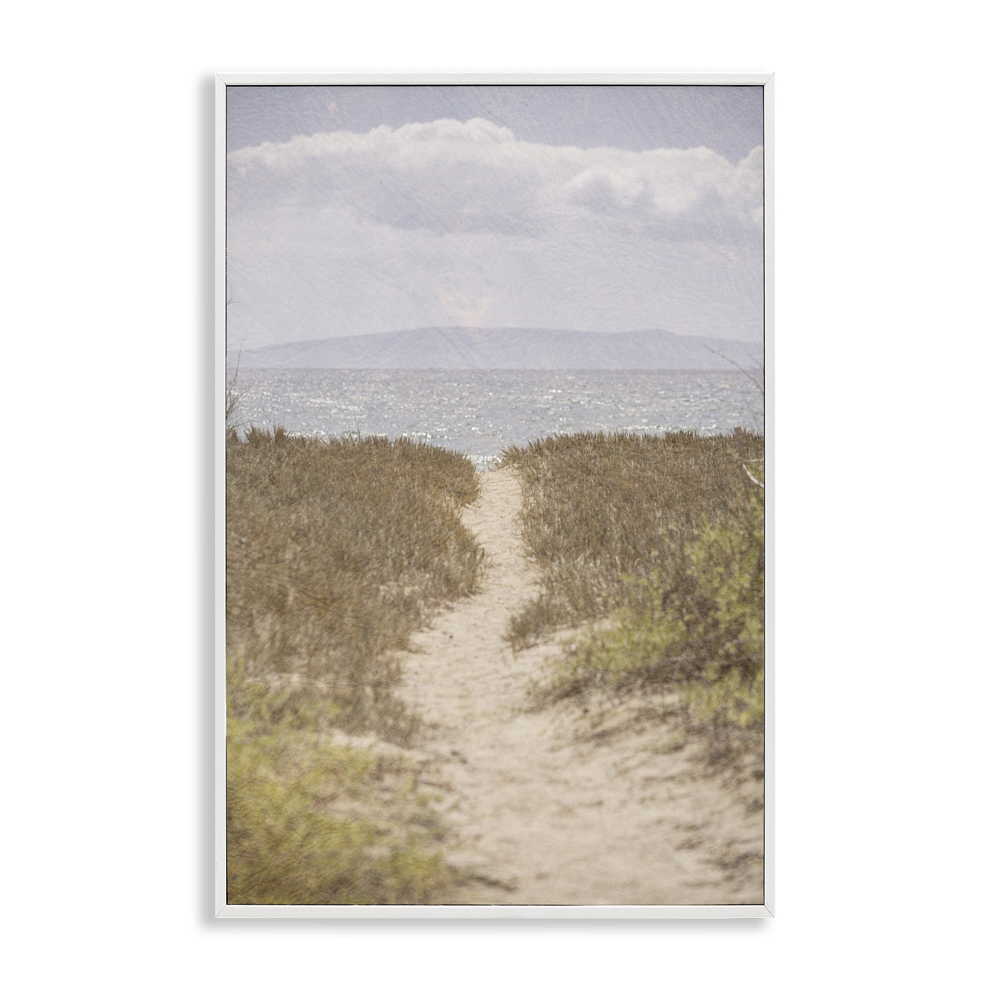 Stupell Industries Path to Misty Ocean White Framed Giclee Art, design by Aaron Matheson