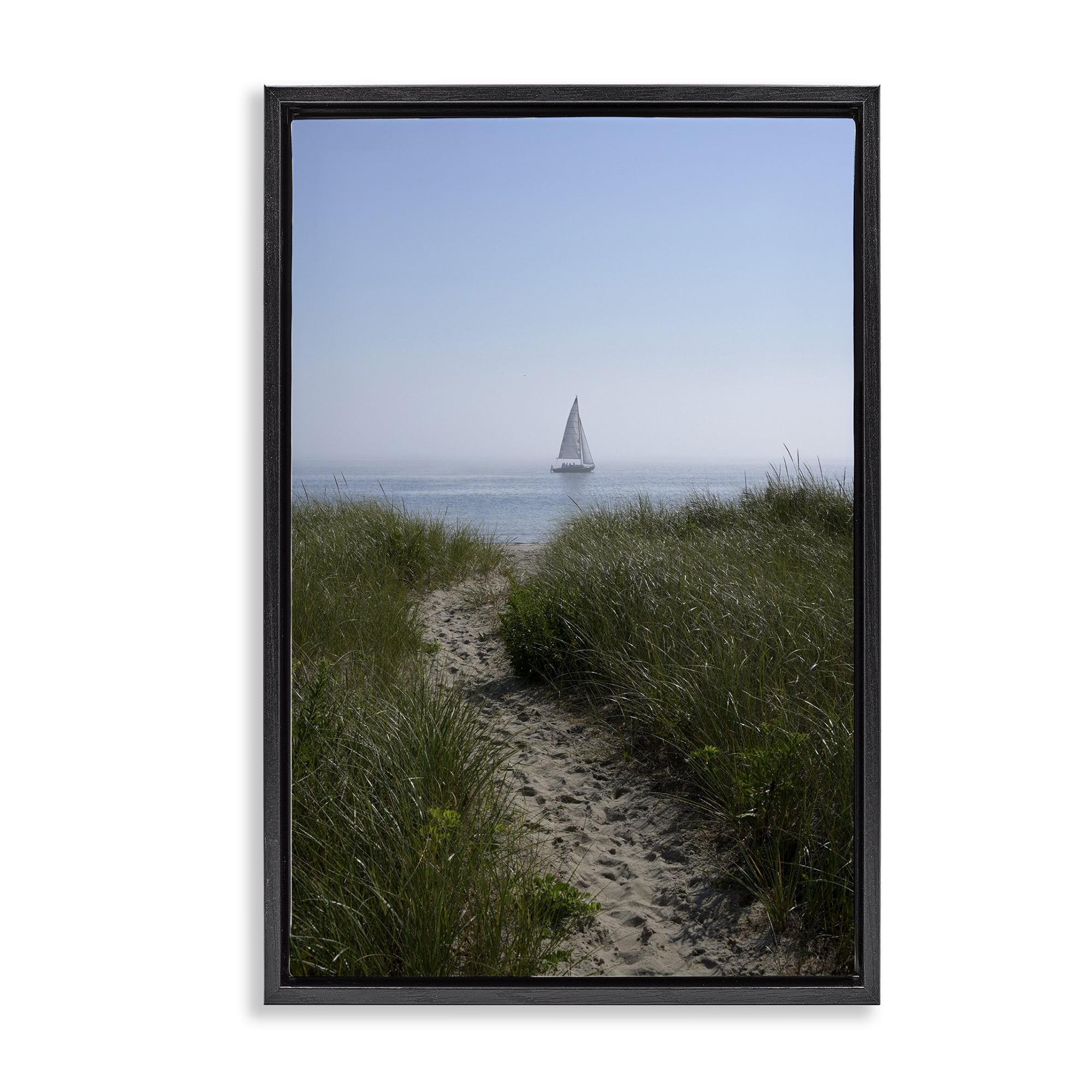 Stupell Industries Path to Morning Sail Black Framed Floater Canvas Wall Art, design by JLM Photographs
