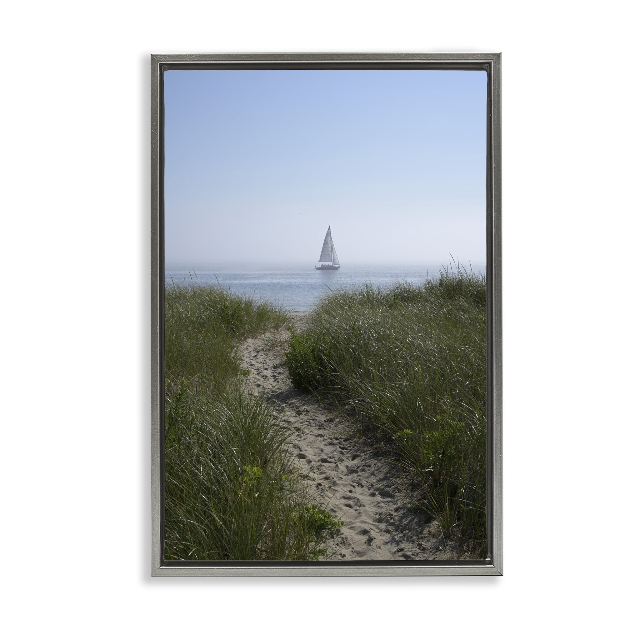 Stupell Industries Path to Morning Sail Gray Framed Floater Canvas Wall Art, design by JLM Photographs