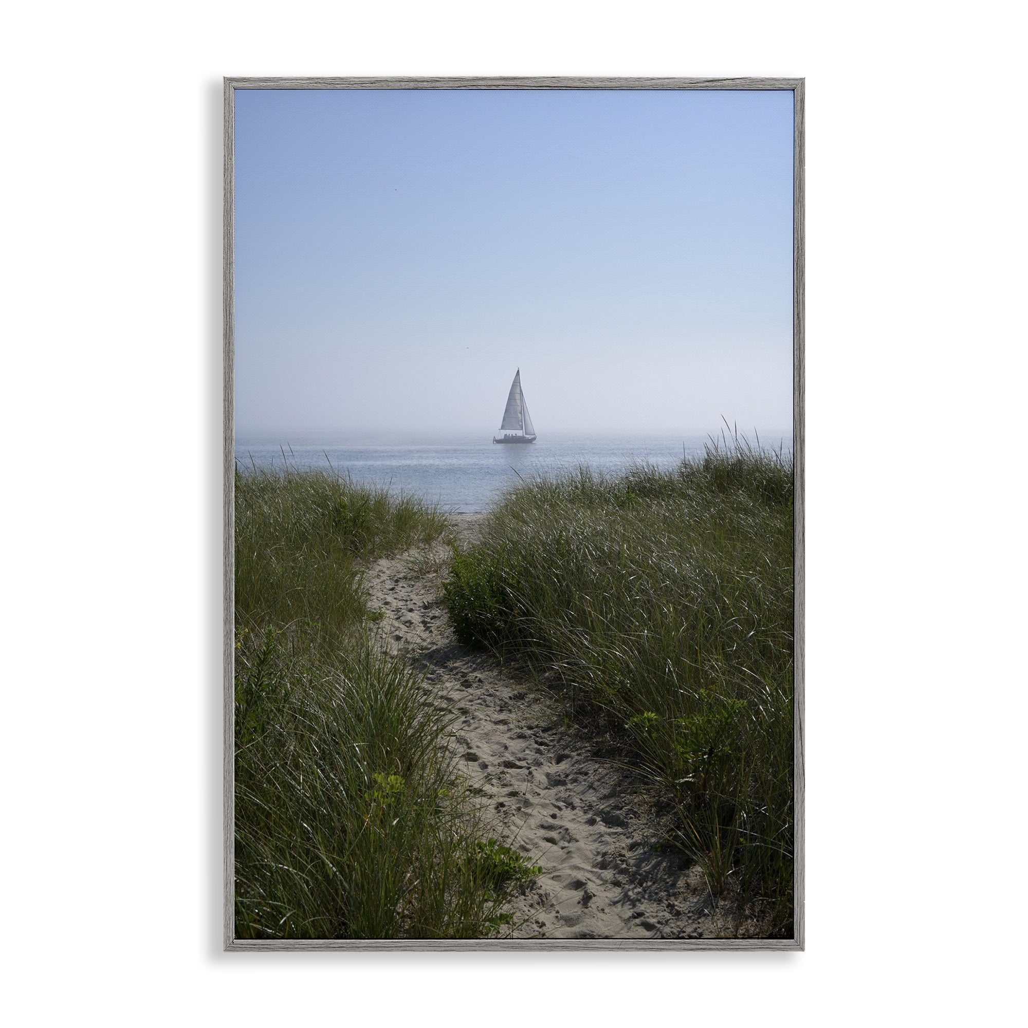 Stupell Industries Path to Morning Sail Gray Framed Giclee Art, design by JLM Photographs