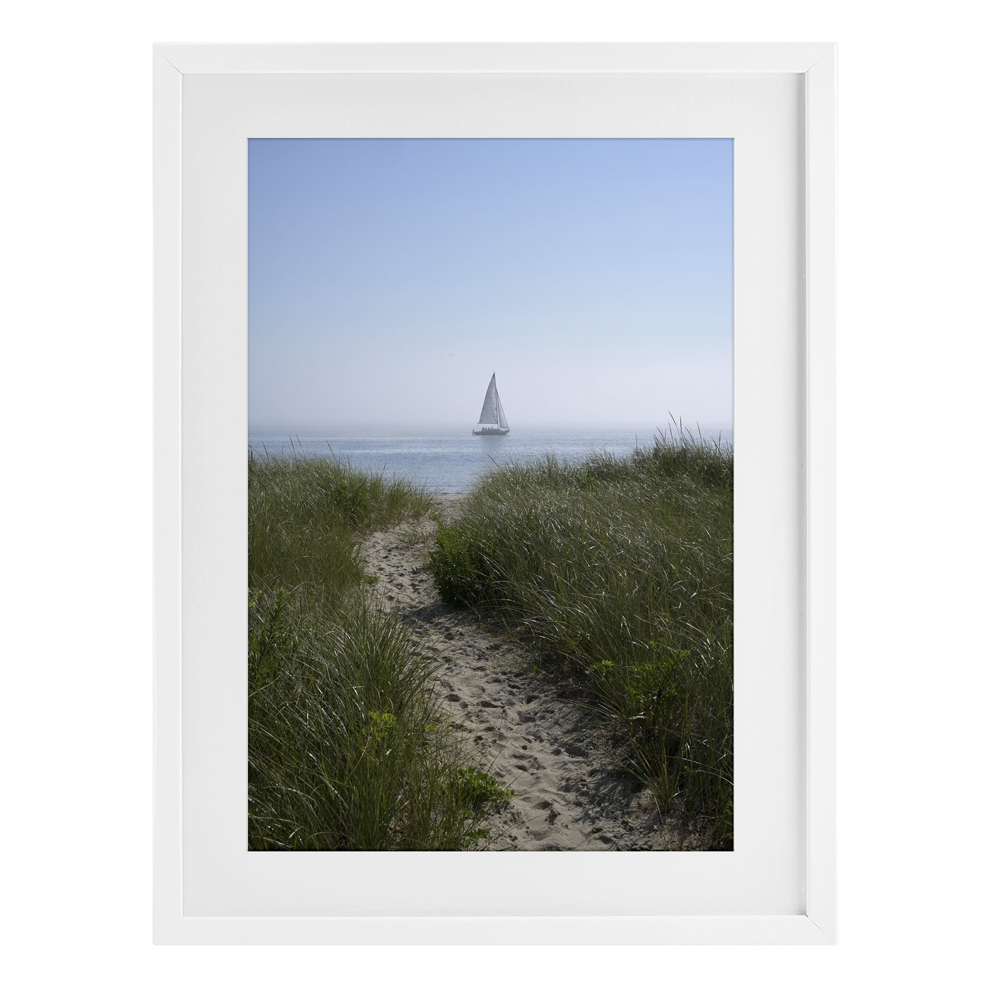 Stupell Industries Path to Morning Sail White Framed Print Under Glass, design by JLM Photographs