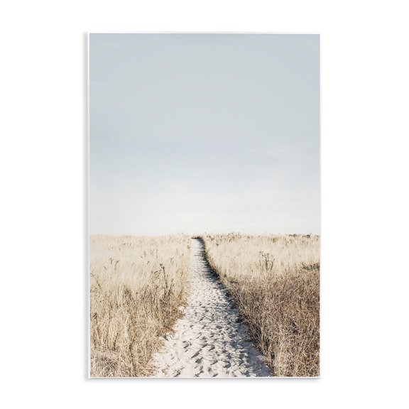 Stupell Industries Path with Sandy Footprints Landscape & Nature Photography Unframed Art Print Wall Art, 13 x 19