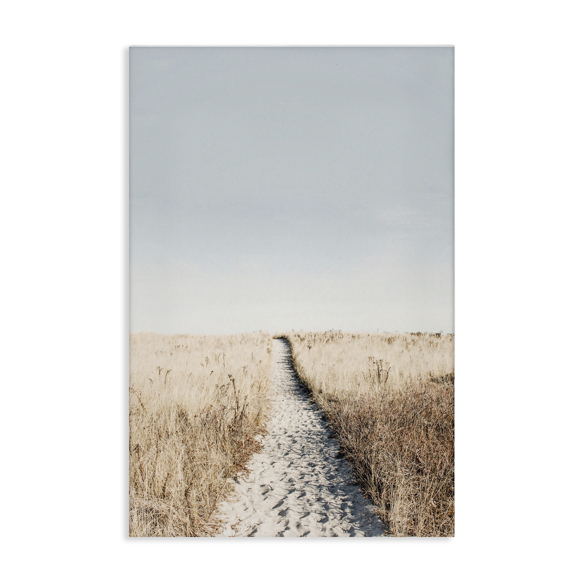Stupell Industries Path with Sandy Footprints Landscape & Nature Photography Wrapped Canvas Art Print Wall Art, 30 x 45