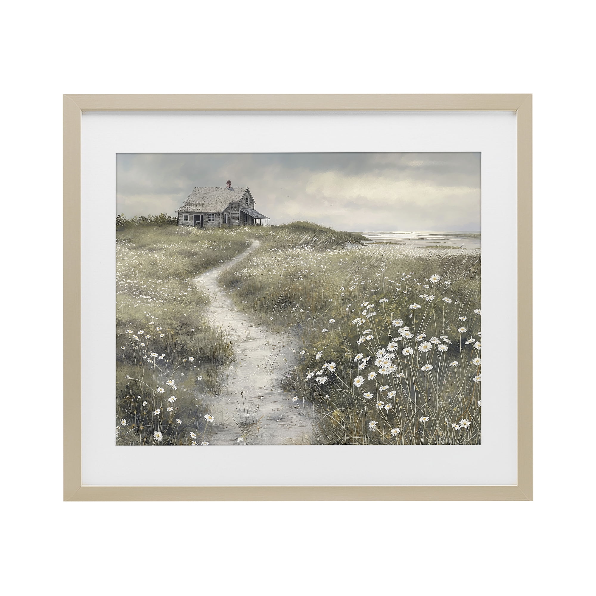 Stupell Industries Pathway To Coastal Cottage Birch Framed Print Under Glass, design by Imagine It Images
