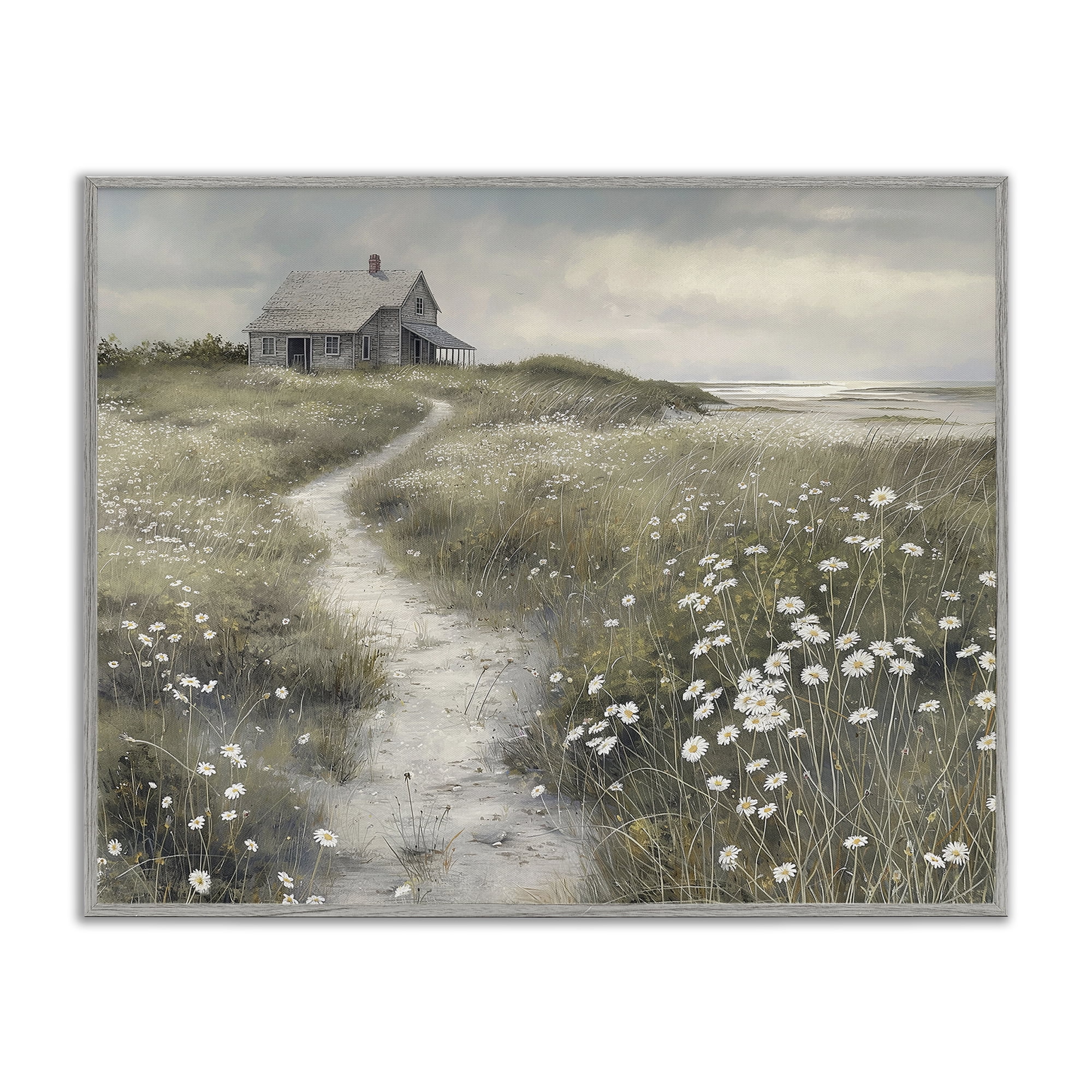 Stupell Industries Pathway To Coastal Cottage Gray Framed Giclee Art, design by Imagine It Images