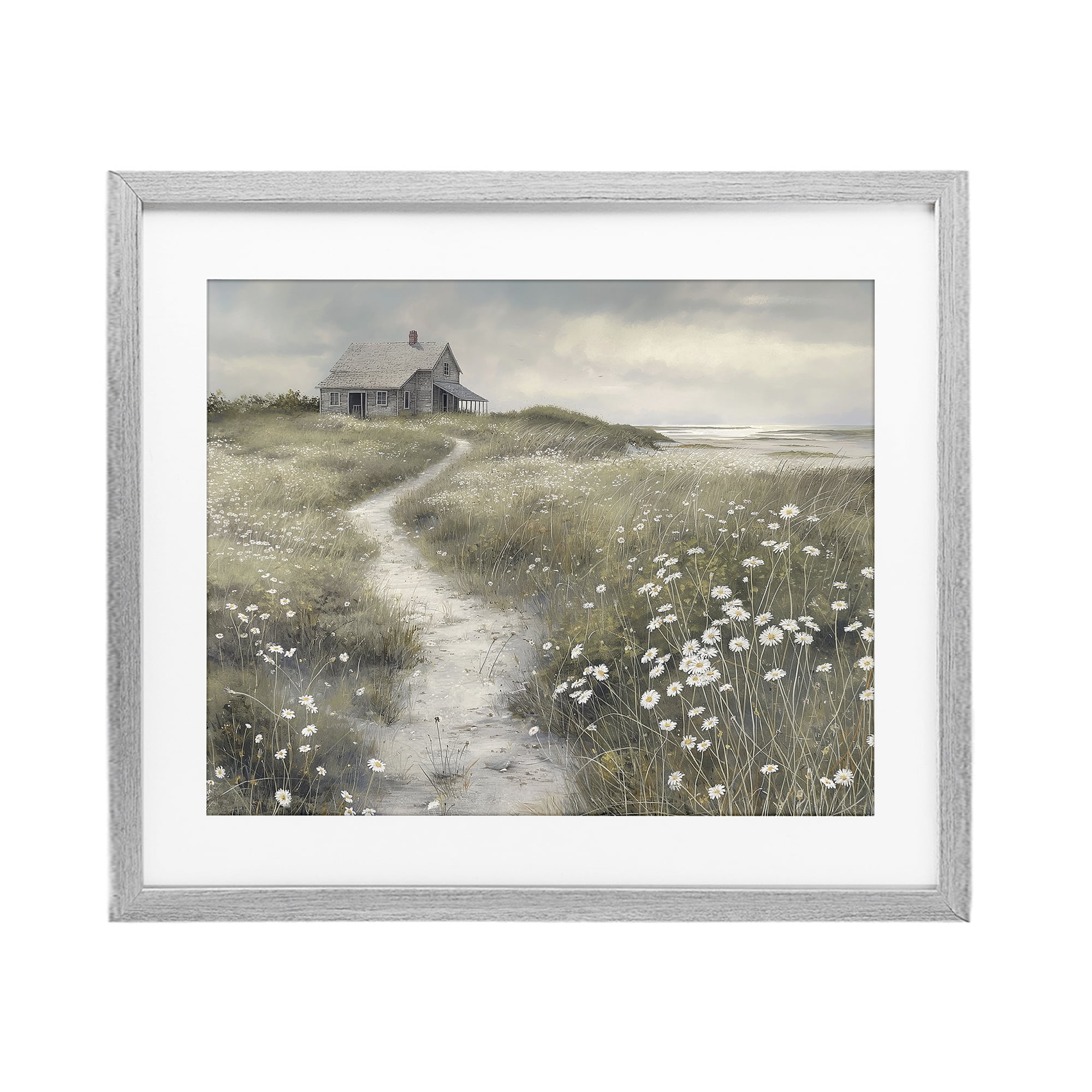 Stupell Industries Pathway To Coastal Cottage Gray Framed Print Under Glass, design by Imagine It Images