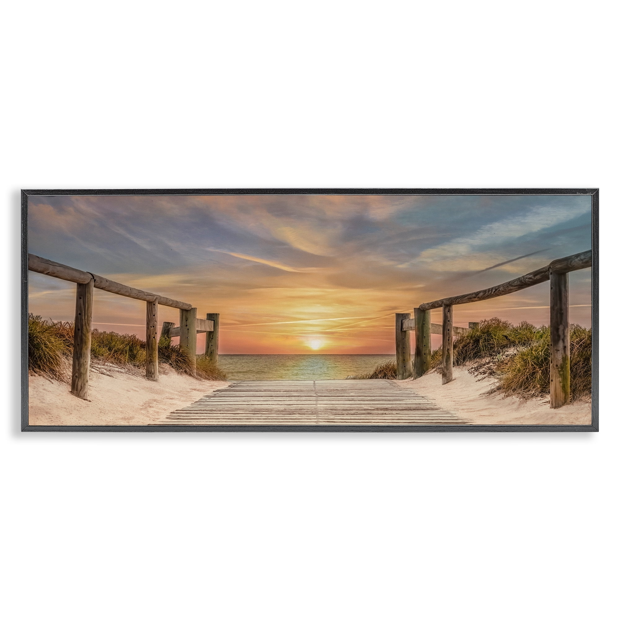 Stupell Industries Pathway To Sunset Black Framed Giclee Art, design by Mike Caliascibetta