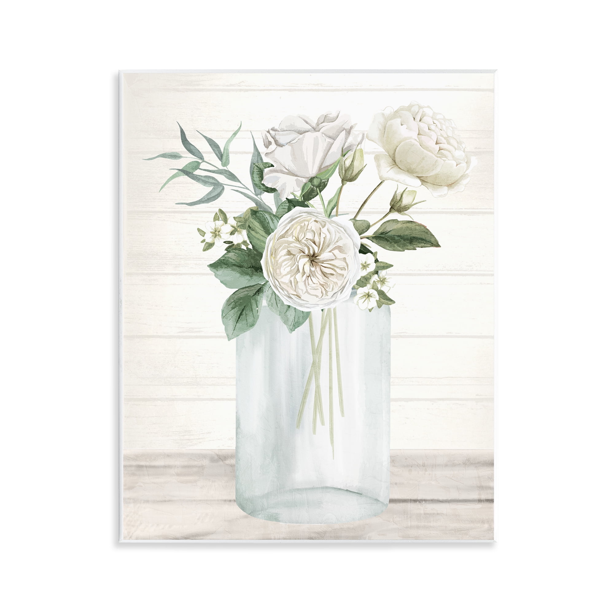 Stupell Industries Patience Flower Vase Wall Plaque Art, design by Kim Allen