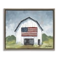 thumbnail image 1 of Stupell Industries Patriotic Country Barn Landscape & Nature Painting Brown Floater Framed Canvas Art Print Wall Art, 31 x 25, 1 of 10