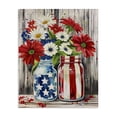 thumbnail image 1 of Stupell Industries Patriotic Flower Jars Floral Painting Wrapped Canvas Canvas Art Print Wall Art, 16 x 20, 1 of 7