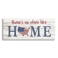 thumbnail image 1 of Stupell Industries Patriotic There's No Place Like Home Phrase Americana, 24 x 10, Design by Natalie Carpentieri, 1 of 5