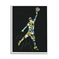 thumbnail image 1 of Stupell Industries Patterned Basketball Player Ball Graphic Art White Framed Art Print Wall Art, Design by Arrolynn Weiderhold, 1 of 7
