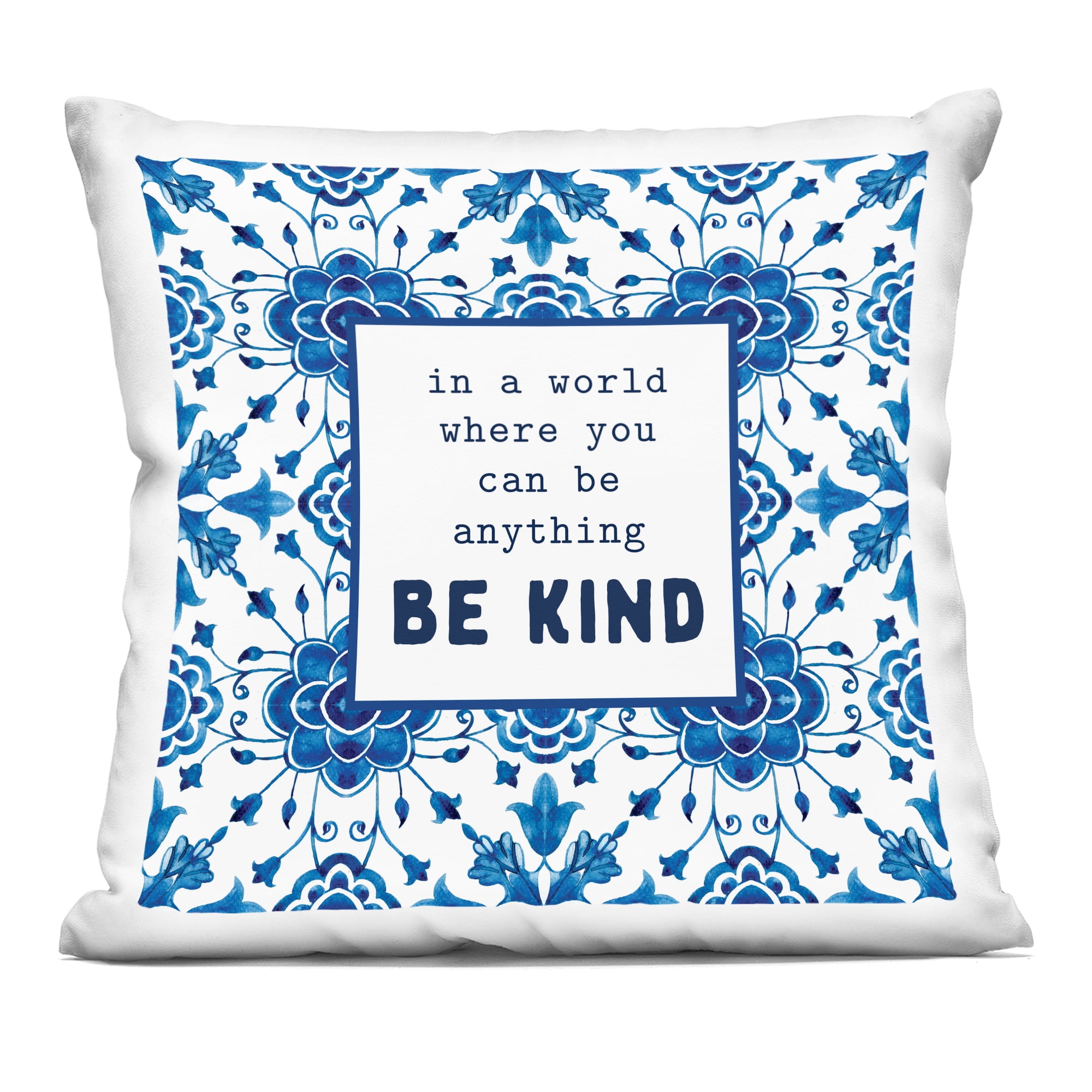 Stupell Industries Patterned Be Kind Encouragement Decorative Printed Throw Pillow, design by Lettered and Lined