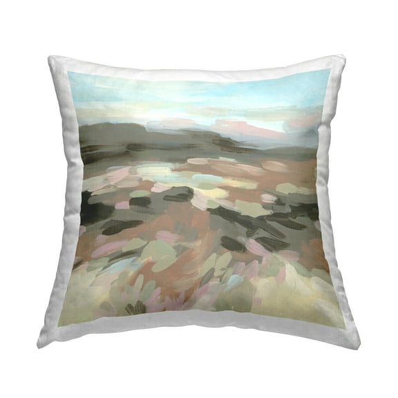 Stupell Industries Patterned Brush Strokes View Decorative Printed Throw Pillow Design by June Erica Vess .