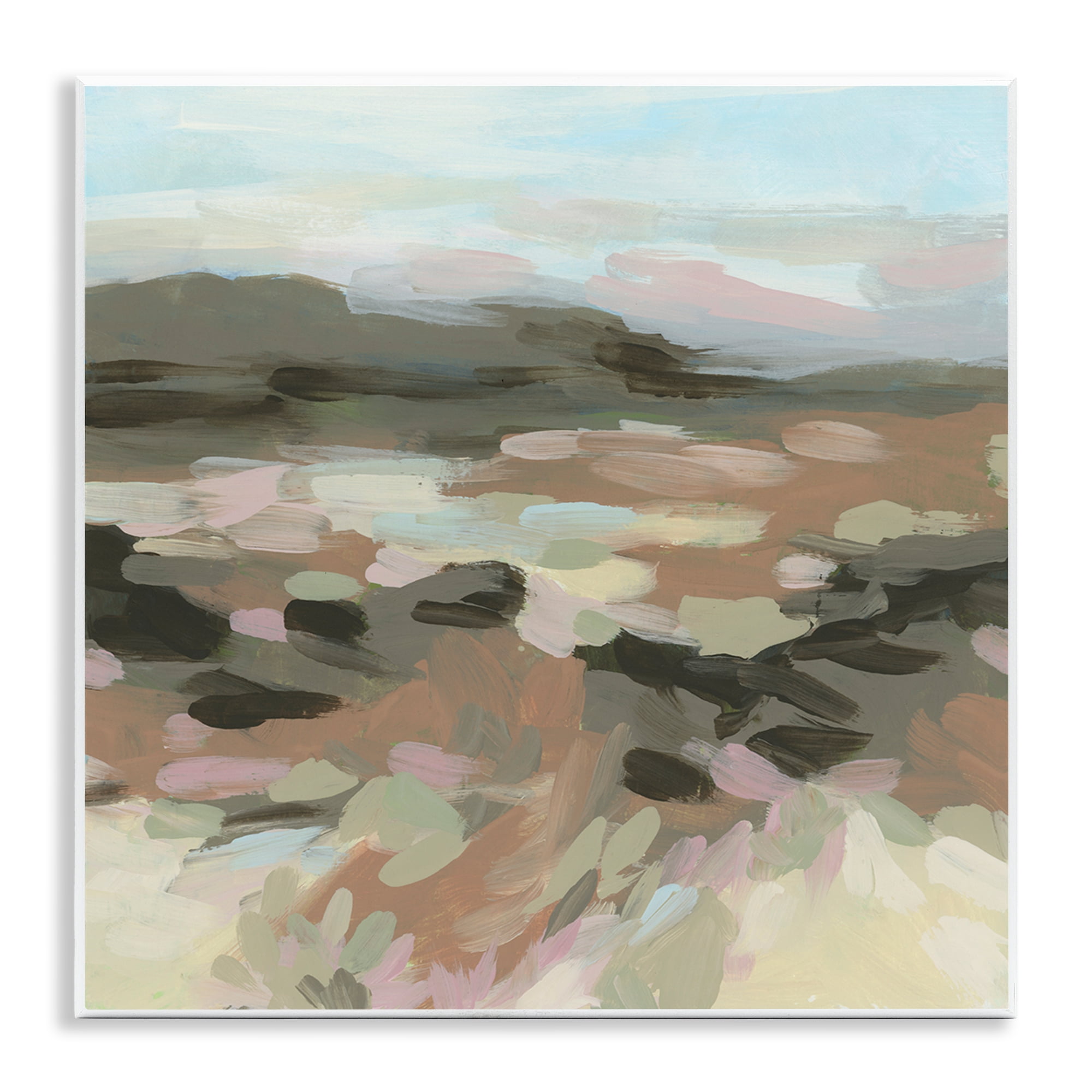 Stupell Industries Patterned Brush Strokes View Landscape & Nature Painting Unframed Art Print Wall Art, 12 x 12